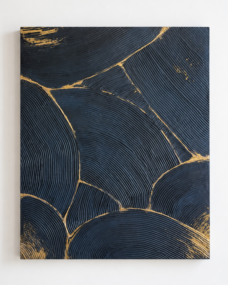Текстурная картина «Грани. Индиго»| 80×100 см |52.000 руб. Интерьерные картины и фактурные панно на заказ — Дарья Ибрагимова