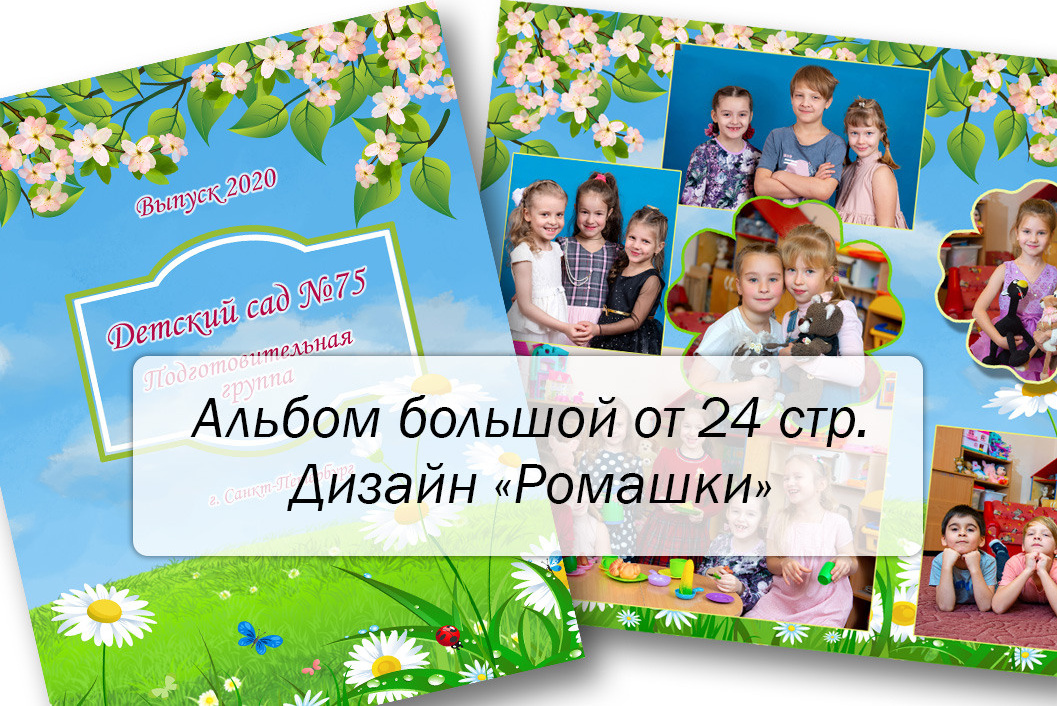 Ромашки в альбоме для детского сада