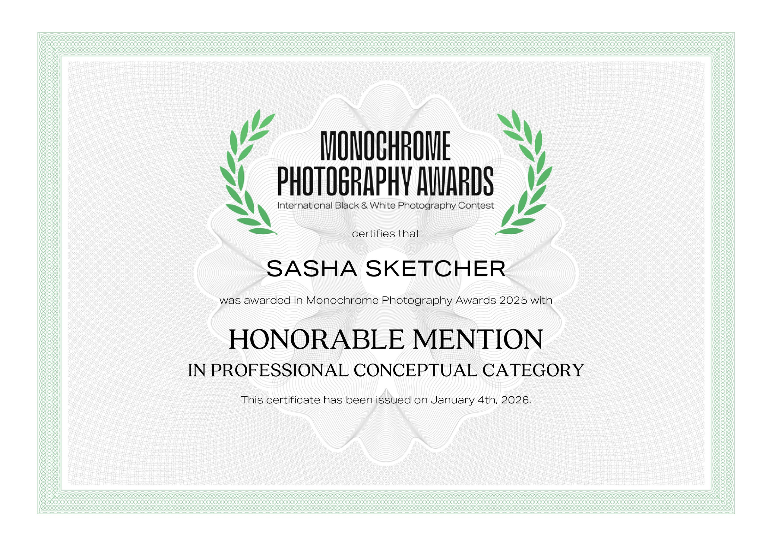 AWARDS. Art Dance Photographer Sasha Sketcher