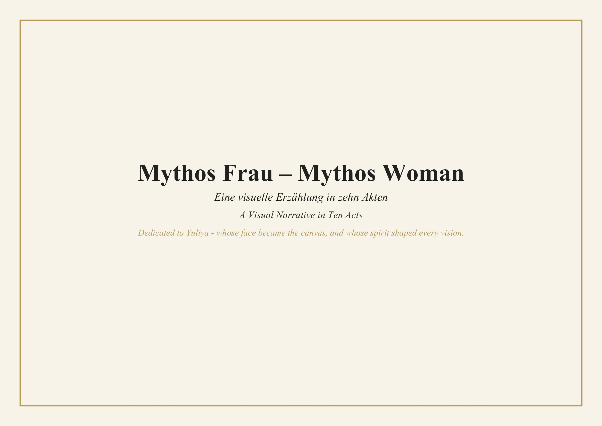 Mythos Frau. Yulia Yurchevskaya | Art Director & Visual Visionary