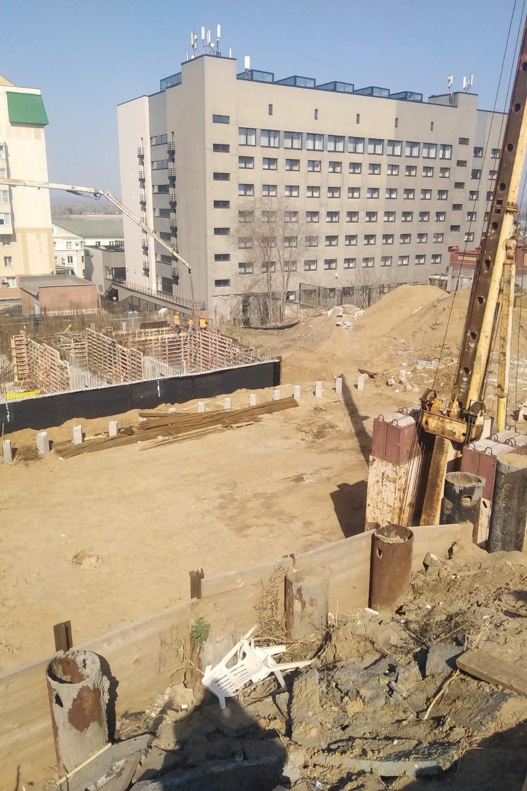 Фотографии рабочего процесса. Монолитное строительство домов в Самаре