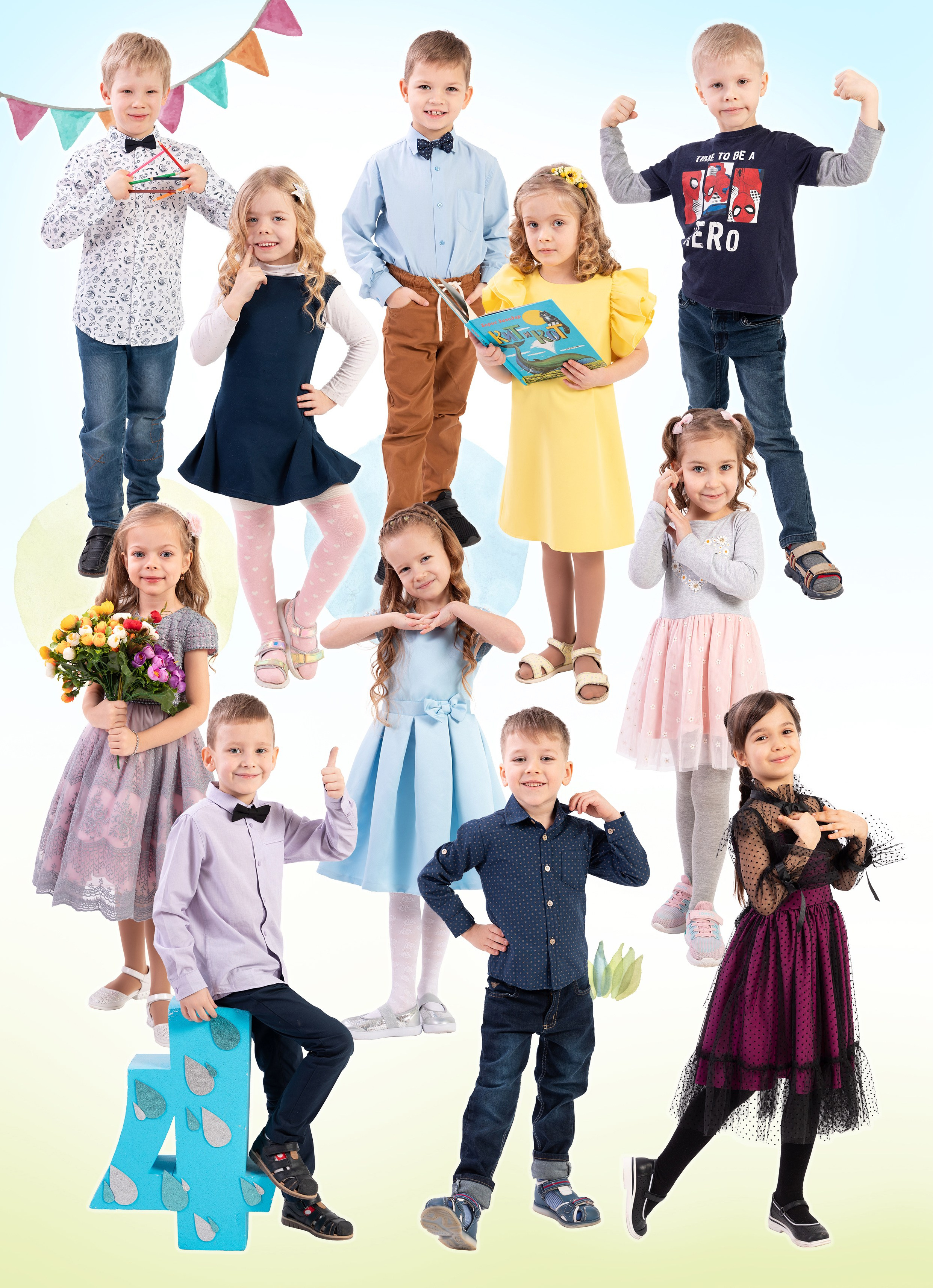 Образ выпускника детского сада для белого фона. Выпускные альбомы в Москве и Подмосковье