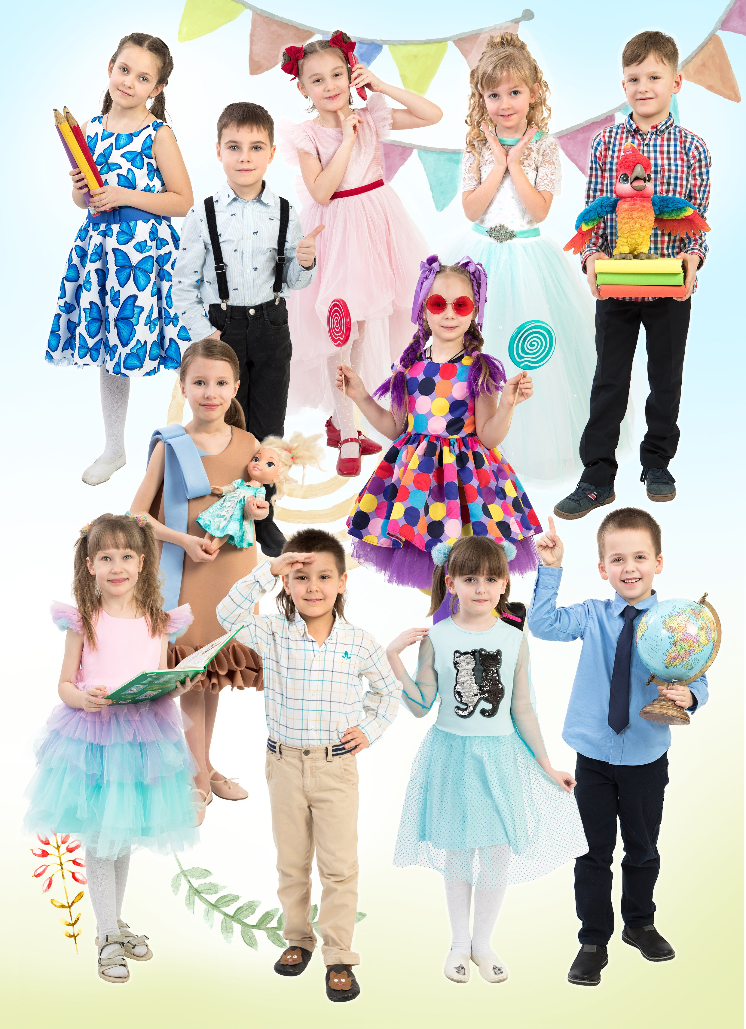 Образ выпускника детского сада для белого фона. Выпускные альбомы в Москве и Подмосковье