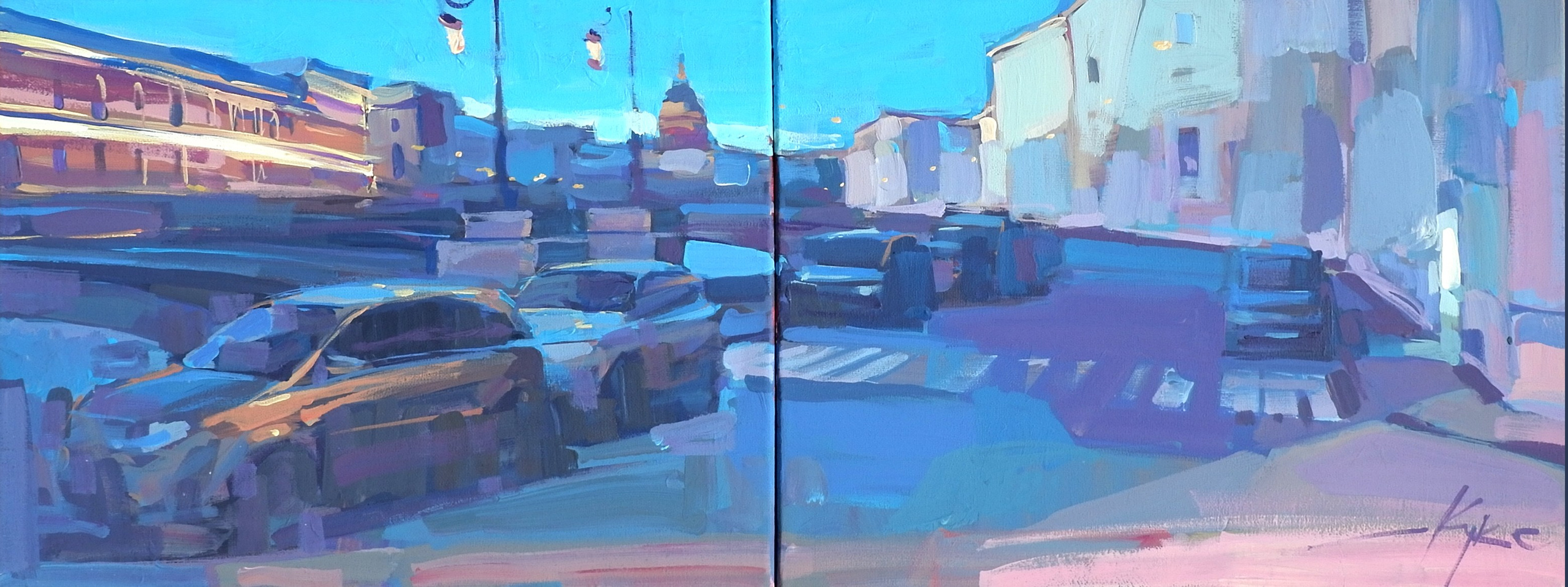 Тёплый вечер. Художник Денис Куксов