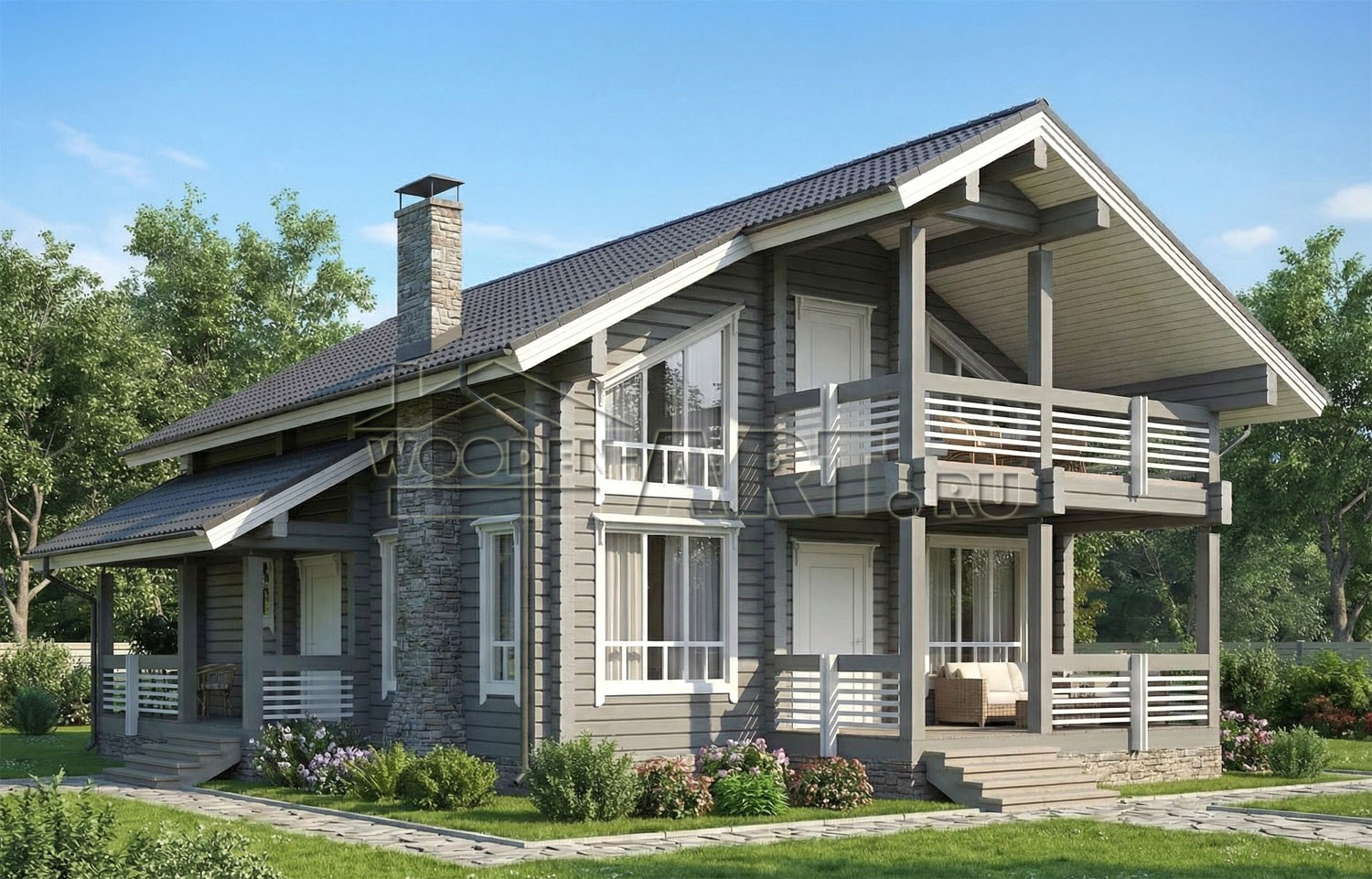 «Дракино» 214 кв. м. Проекты деревянных домов. Архитектор Ольга Мальцева