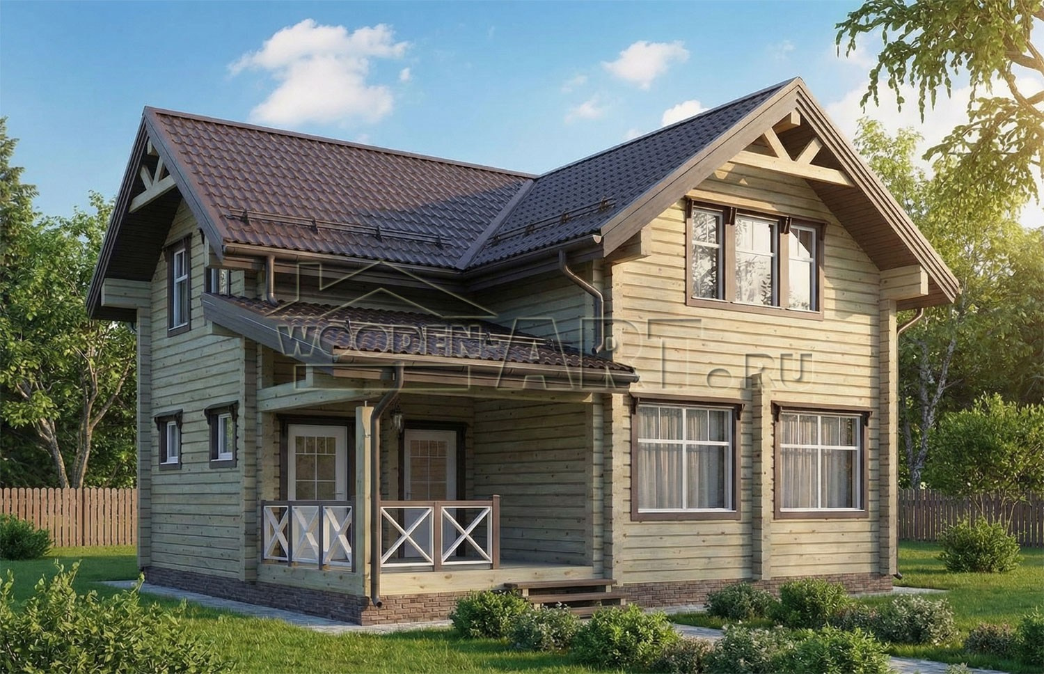 «Некрасово» 165 кв. м. Проекты деревянных домов. Архитектор Ольга Мальцева