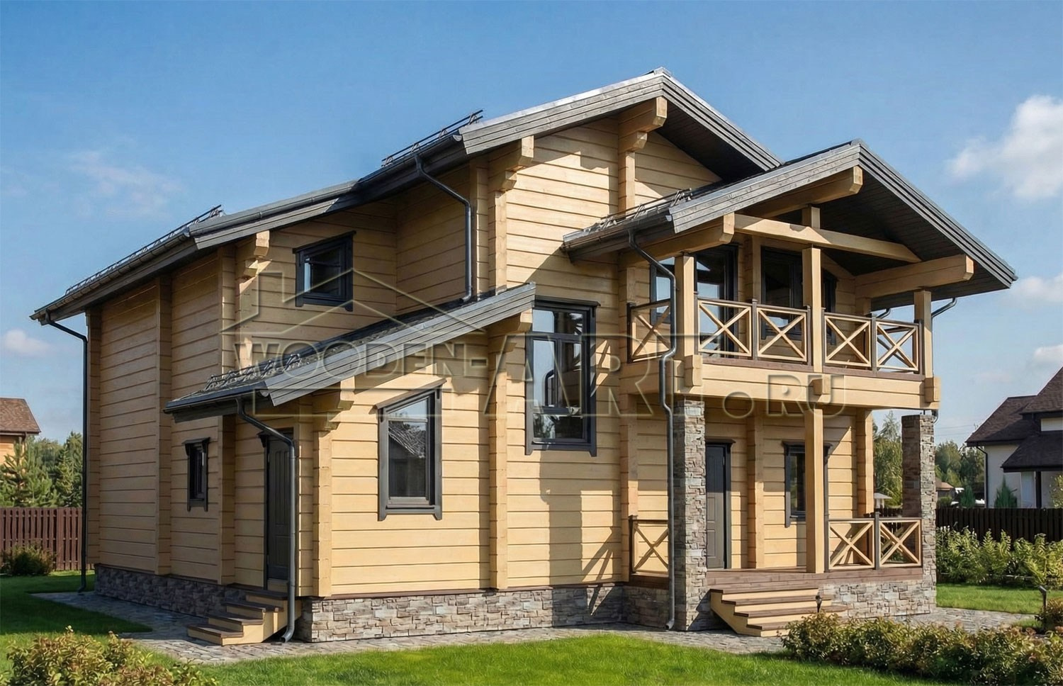 «Ватутинки» 277 кв. м. Проекты деревянных домов. Архитектор Ольга Мальцева