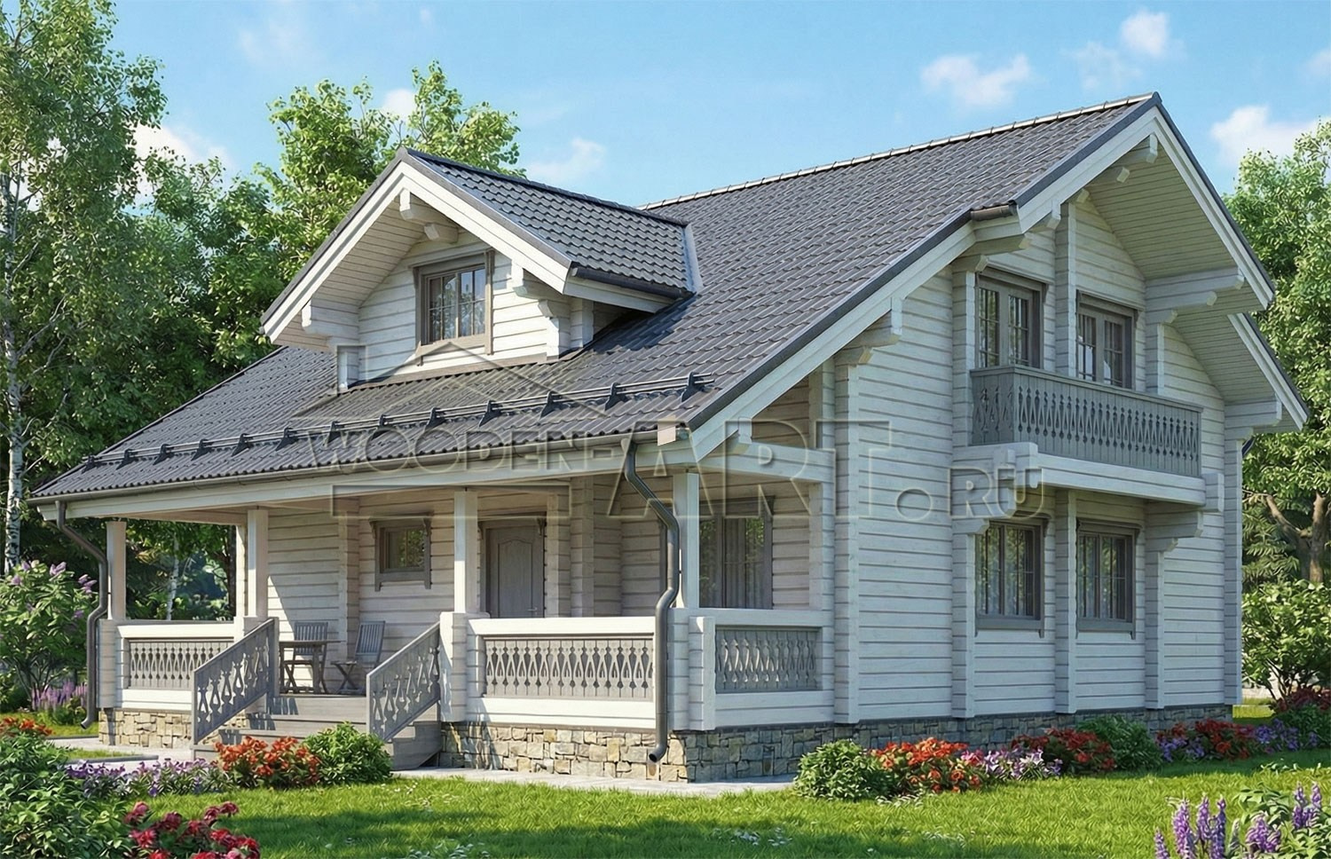 «Покрова» 249 кв. м. Проекты деревянных домов. Архитектор Ольга Мальцева