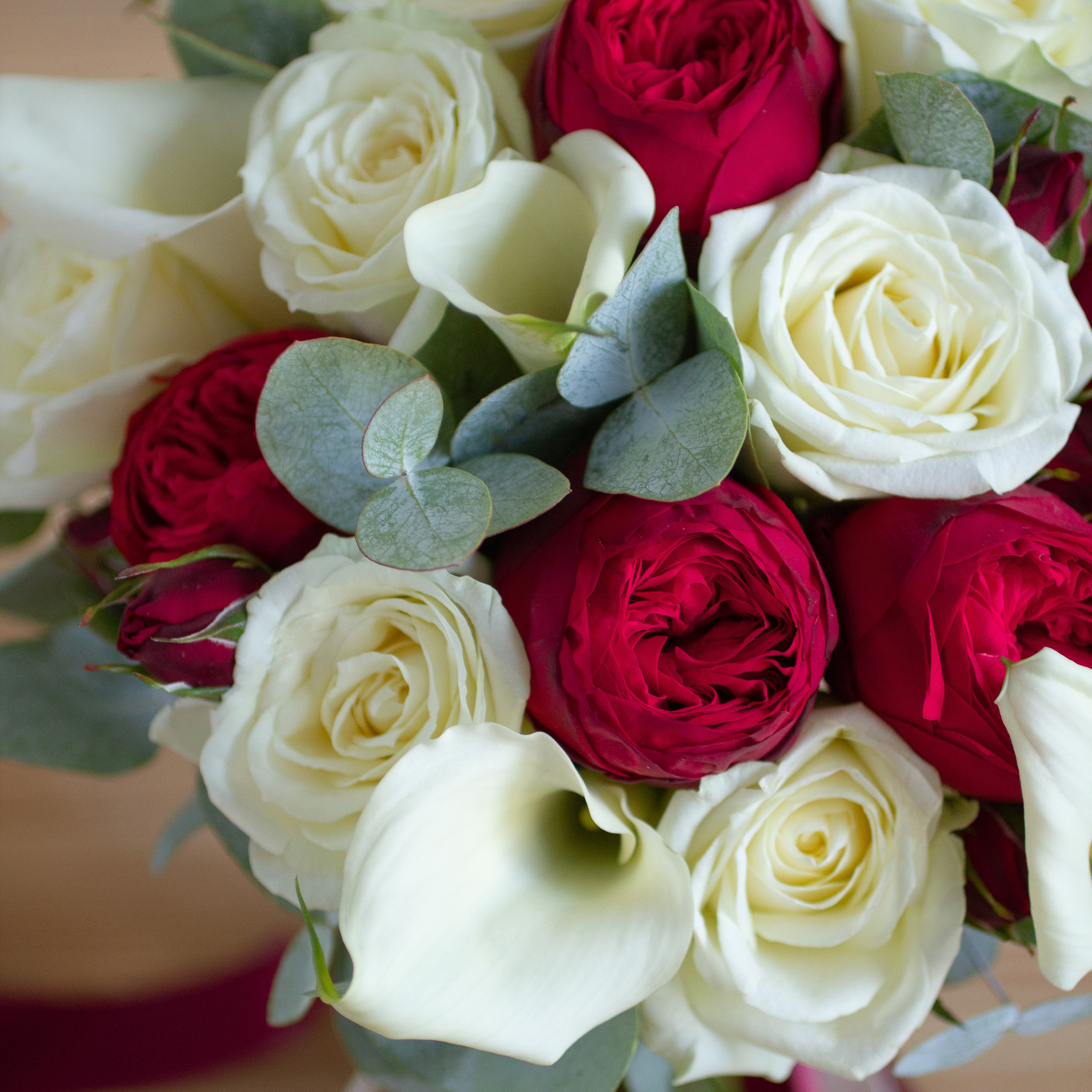 Букет невесты в кремовых тонах, флорист Маргарита Гладкова