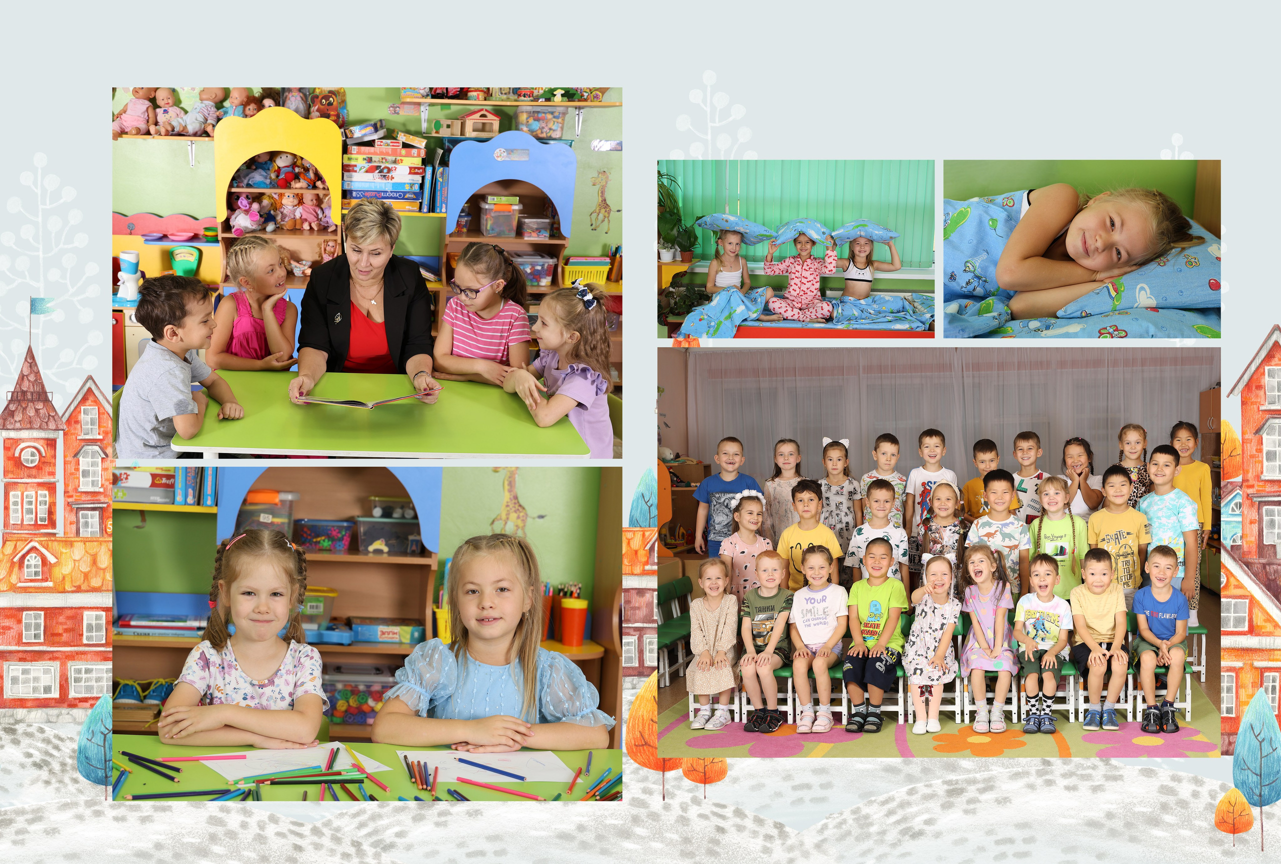 Фотокнига на 3 разворота для Детского Сада. Выпускные альбомы для школьников и для детского сада в Иркутске