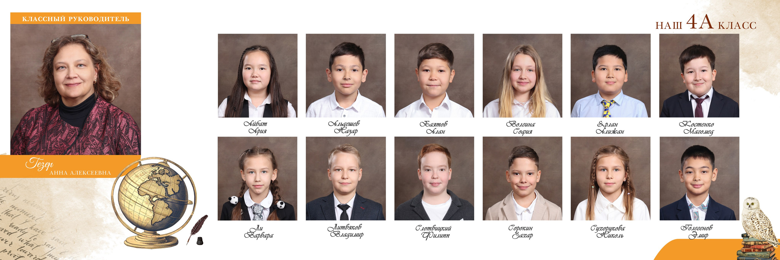 Фотоальбом «Ветер перемен». Детский фотограф в Алматы, виньетки, выпускной альбом Алматы