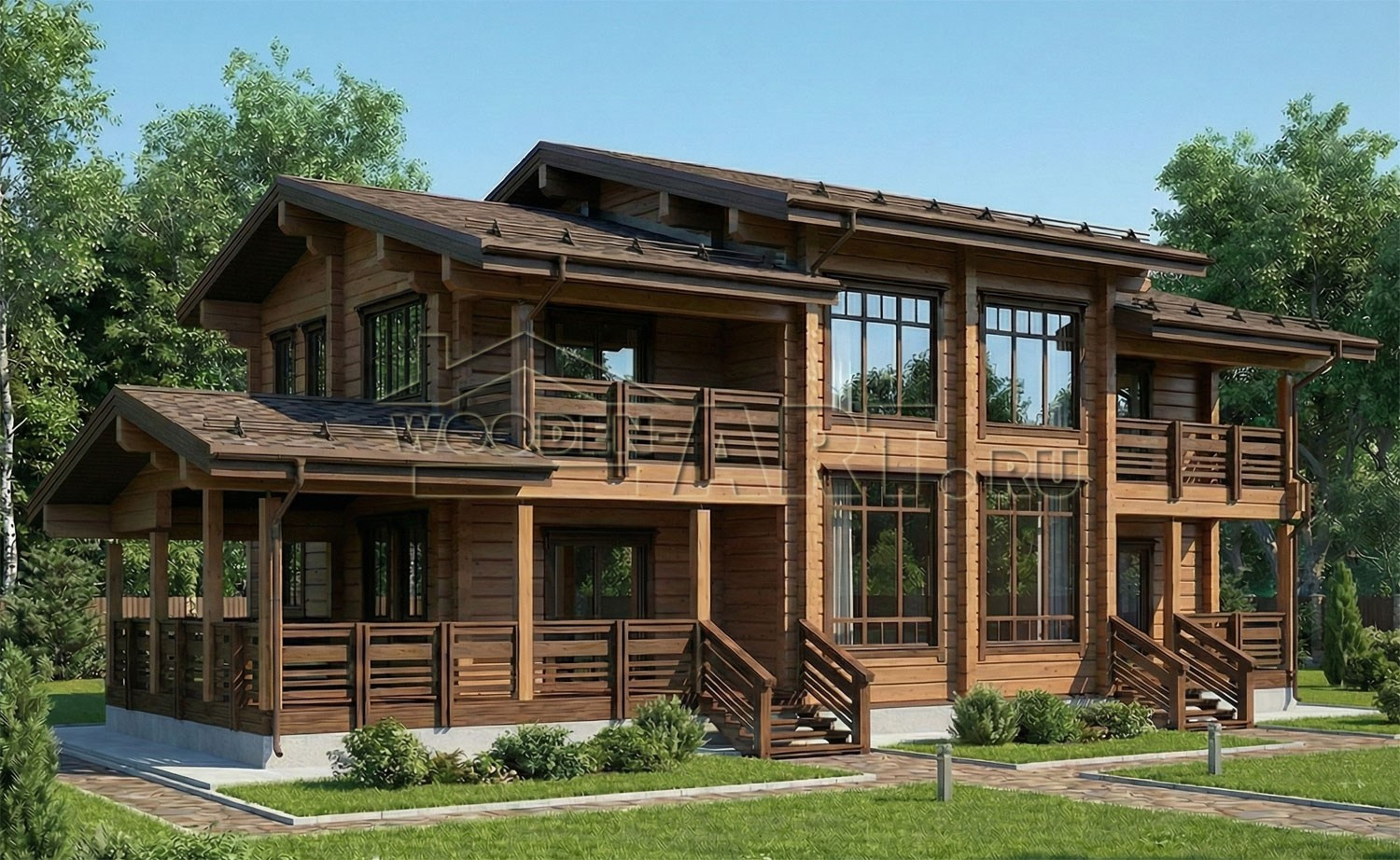 «Байкал» 450 кв. м. Проекты деревянных домов. Архитектор Ольга Мальцева