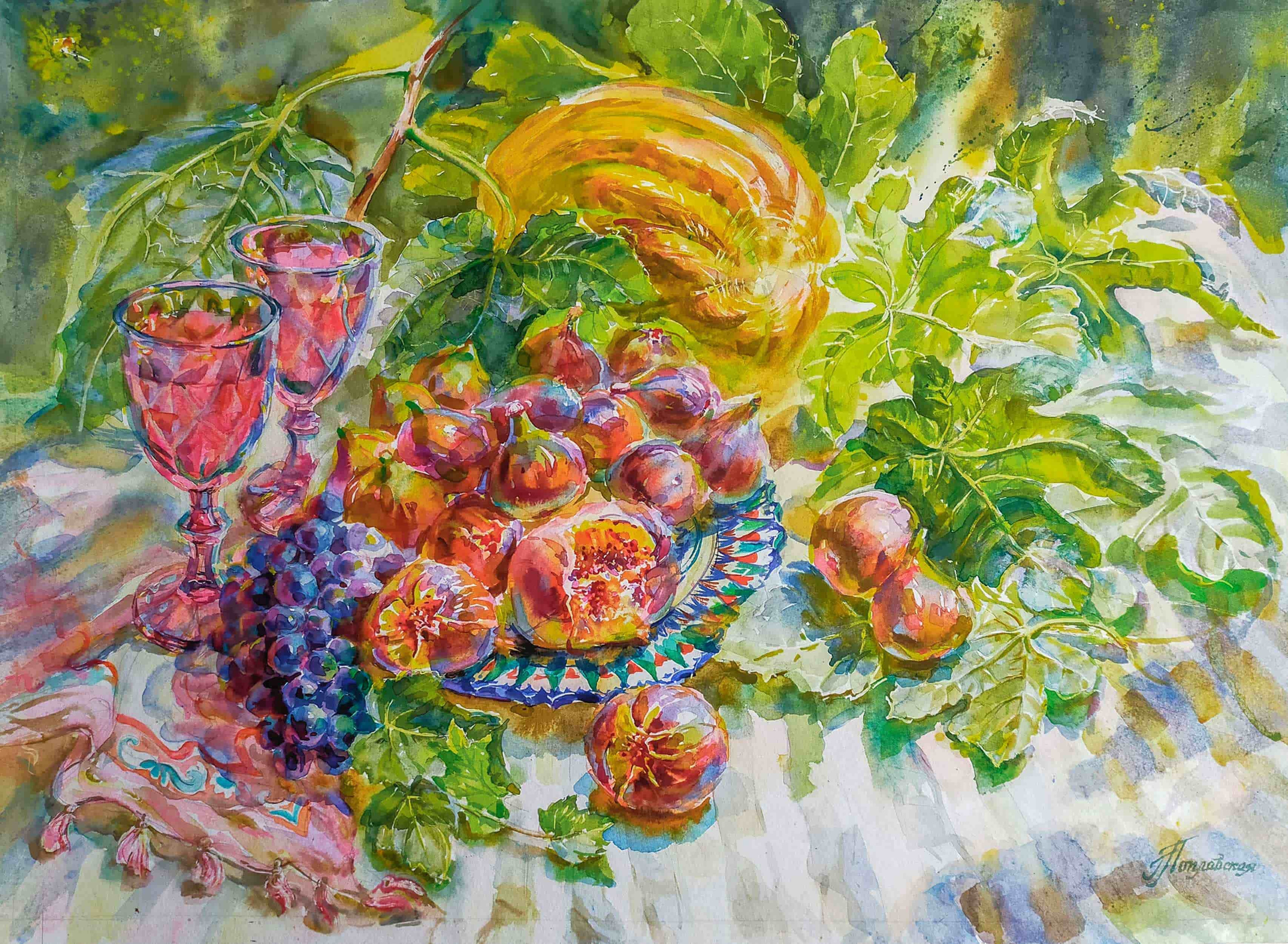 НАТЮРМОРТЫ. Свет акварели Галины Поплавской