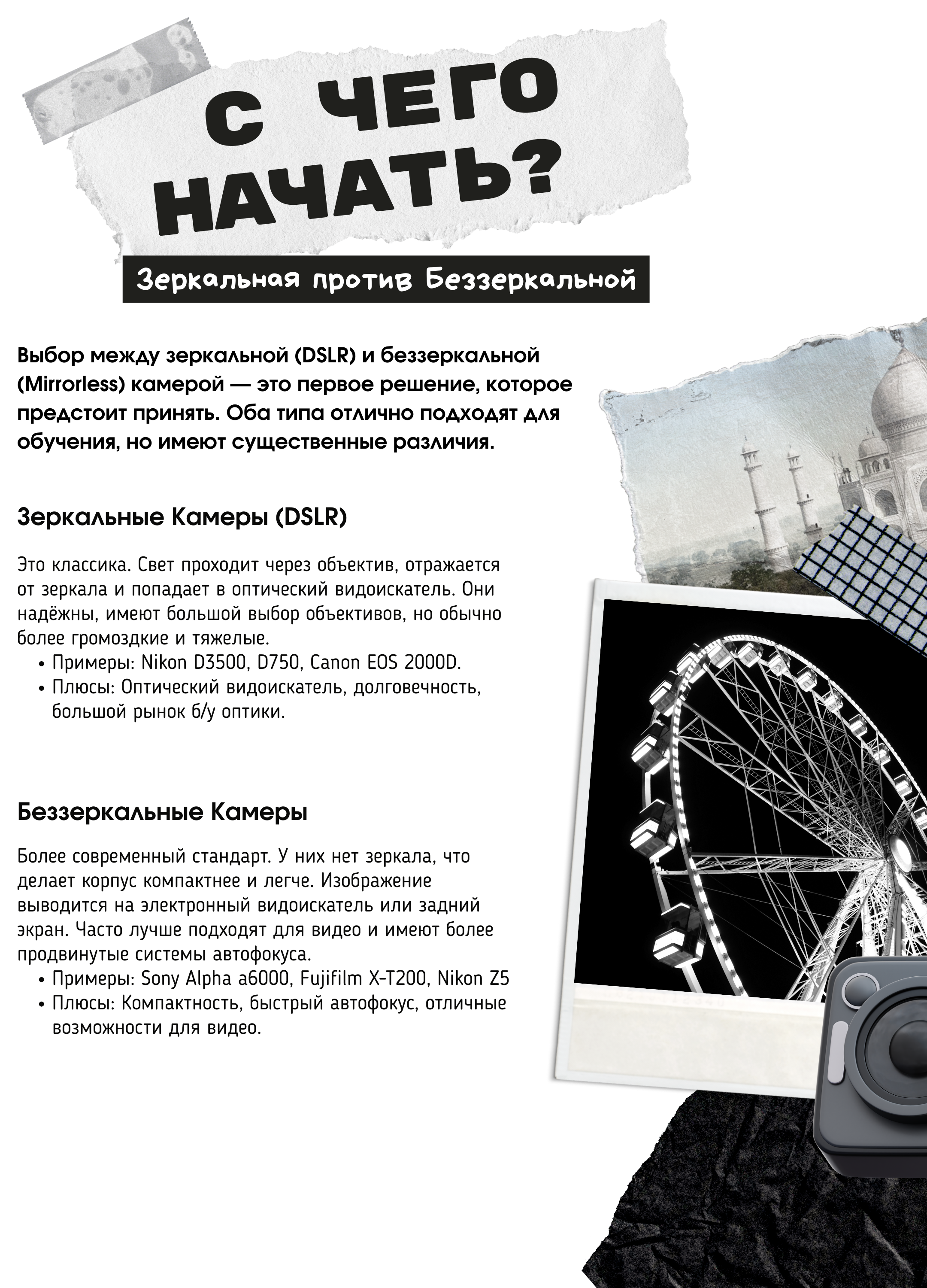 какую камеру выбрать новичку