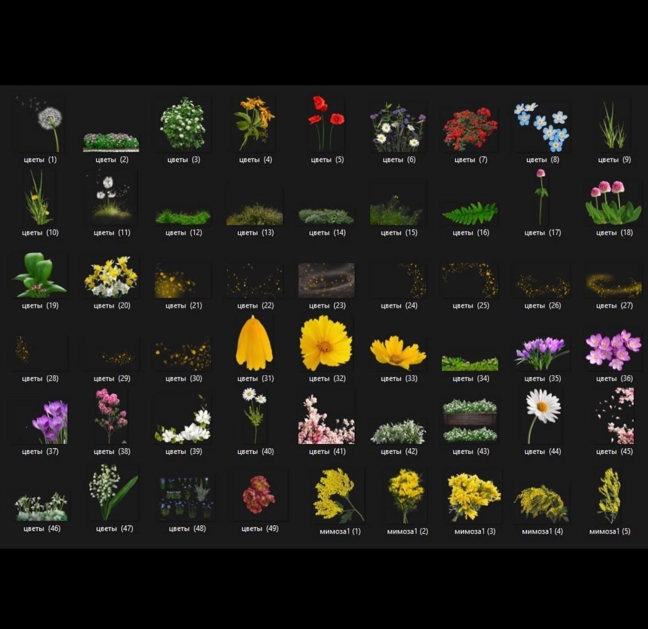 Сборник PNG картинок для весенних и летних коллажей. Фотохудожник Анна Гис