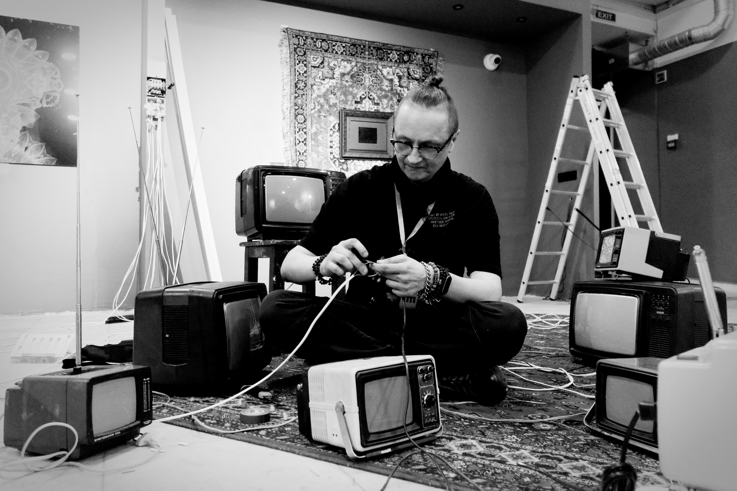 Между диваном и телевизором. Roman Hodirev is an esoteriologist, multidisciplinary artist, photographer and musician. Saint Petersburg, Riga