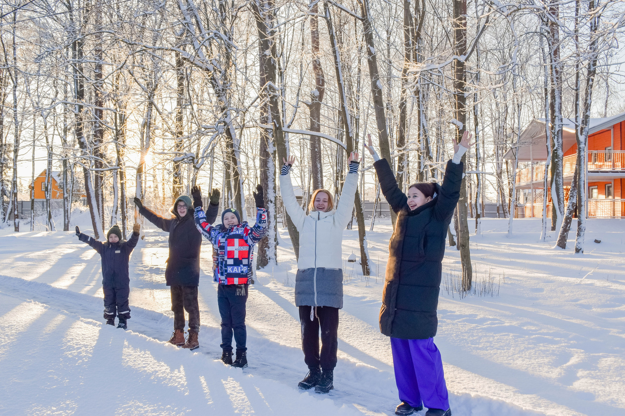 Зимняя фотосессия в детском лагере