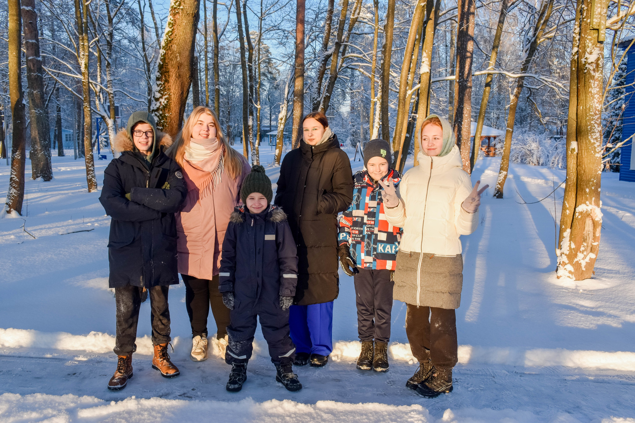 Зимняя фотосессия в детском лагере