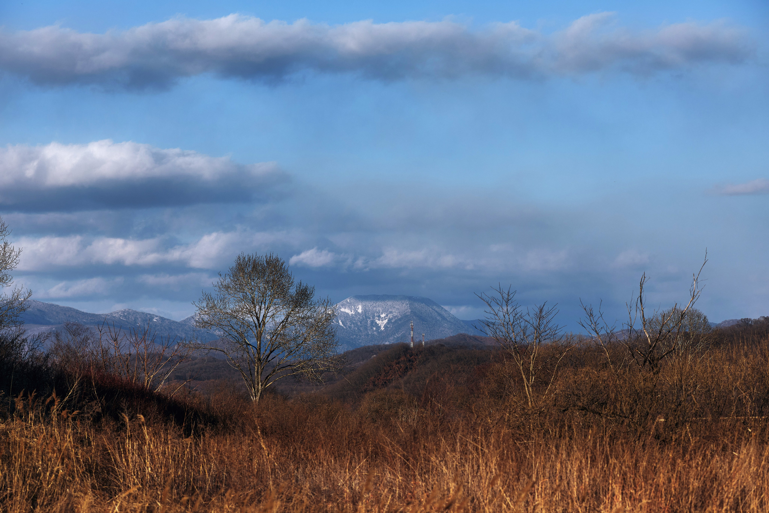 Атмосферная турбулентность и зимние пейзажи на телевик. Пример изображения без сильных искажений