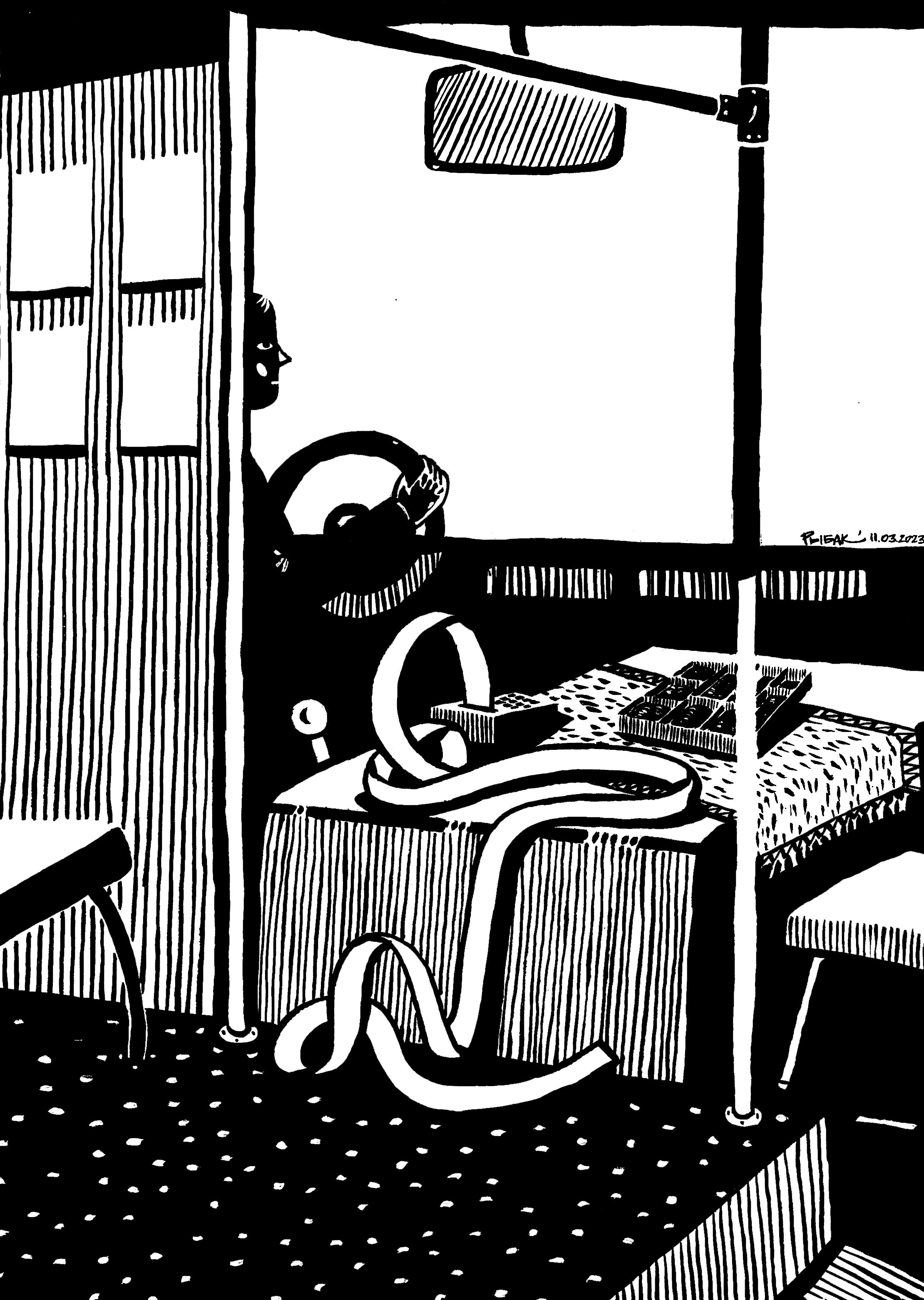 Серия Транспортная Автобусно-таксишная. Художник Рыбак Николай