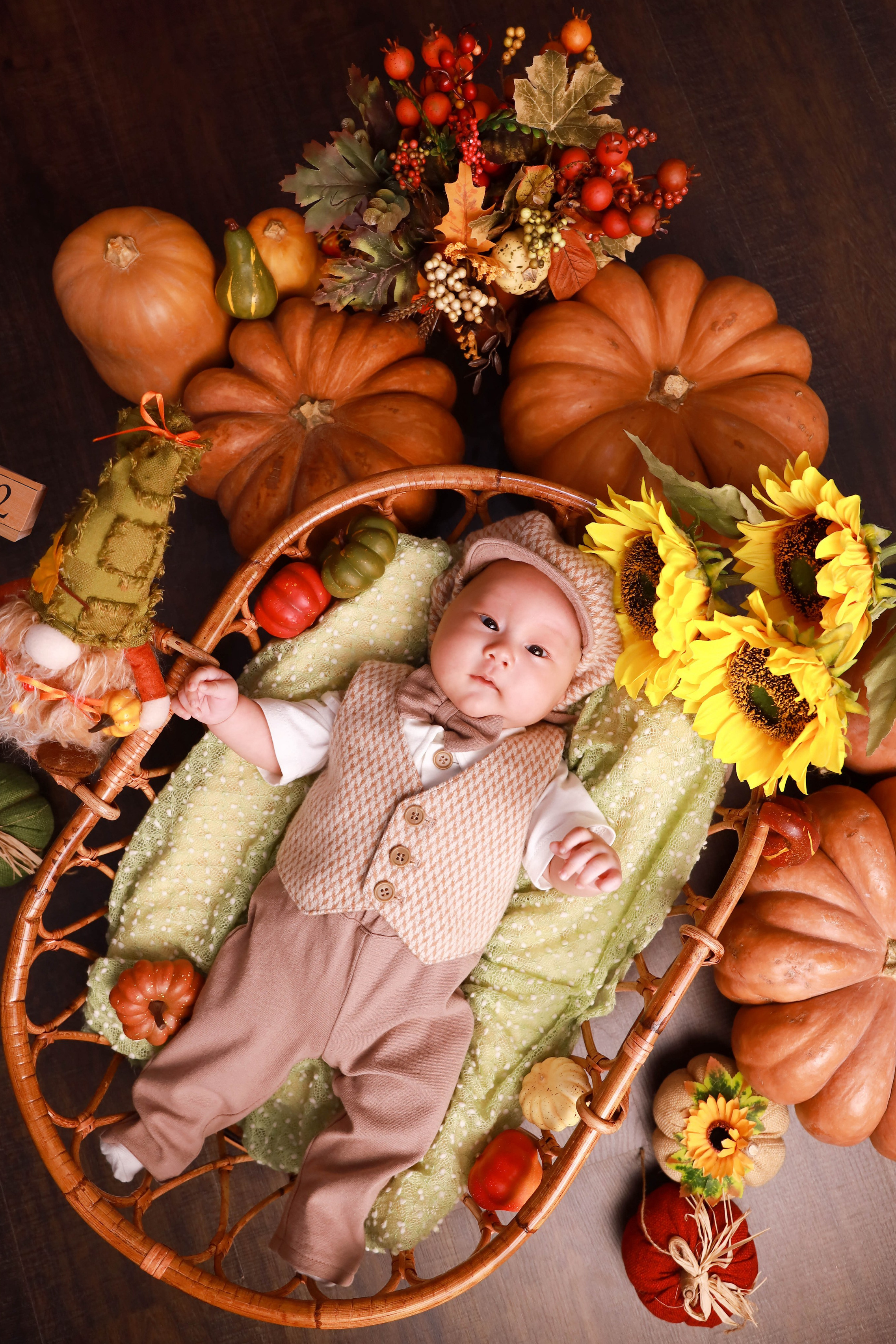 Фотопроект «Осень» для деток от 1 месяца. Фотограф беременности, новорожденных и детей до года в Астане
