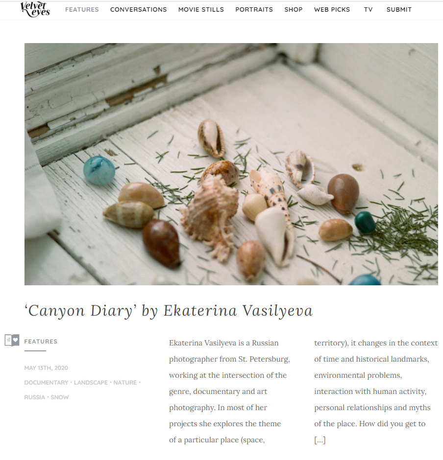 The interview taken at the magazine ''Velvet Eyes''. Ekaterina Vasilyeva photographer