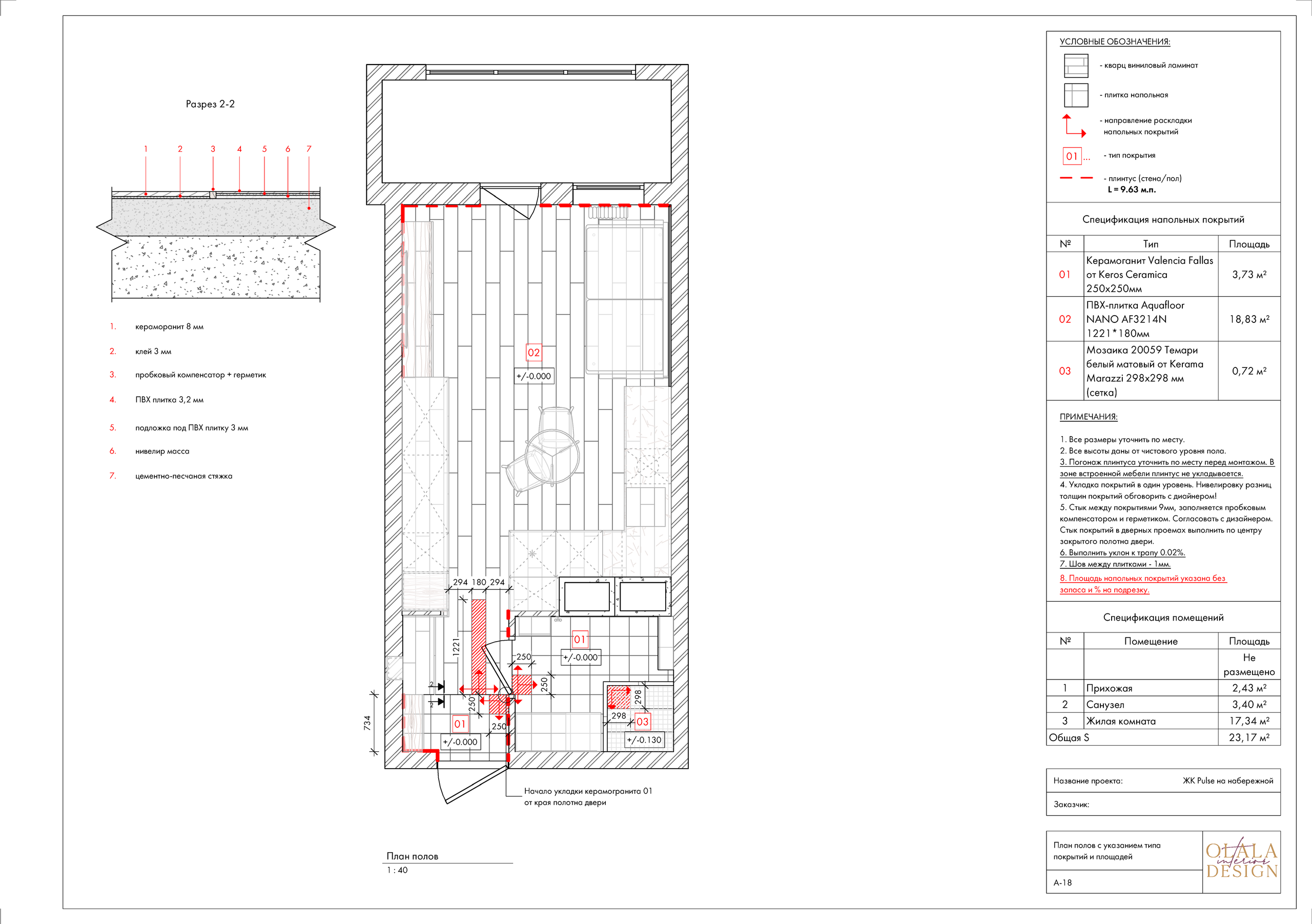 Полный проект. Дизайнер интерьеров Olala interior design