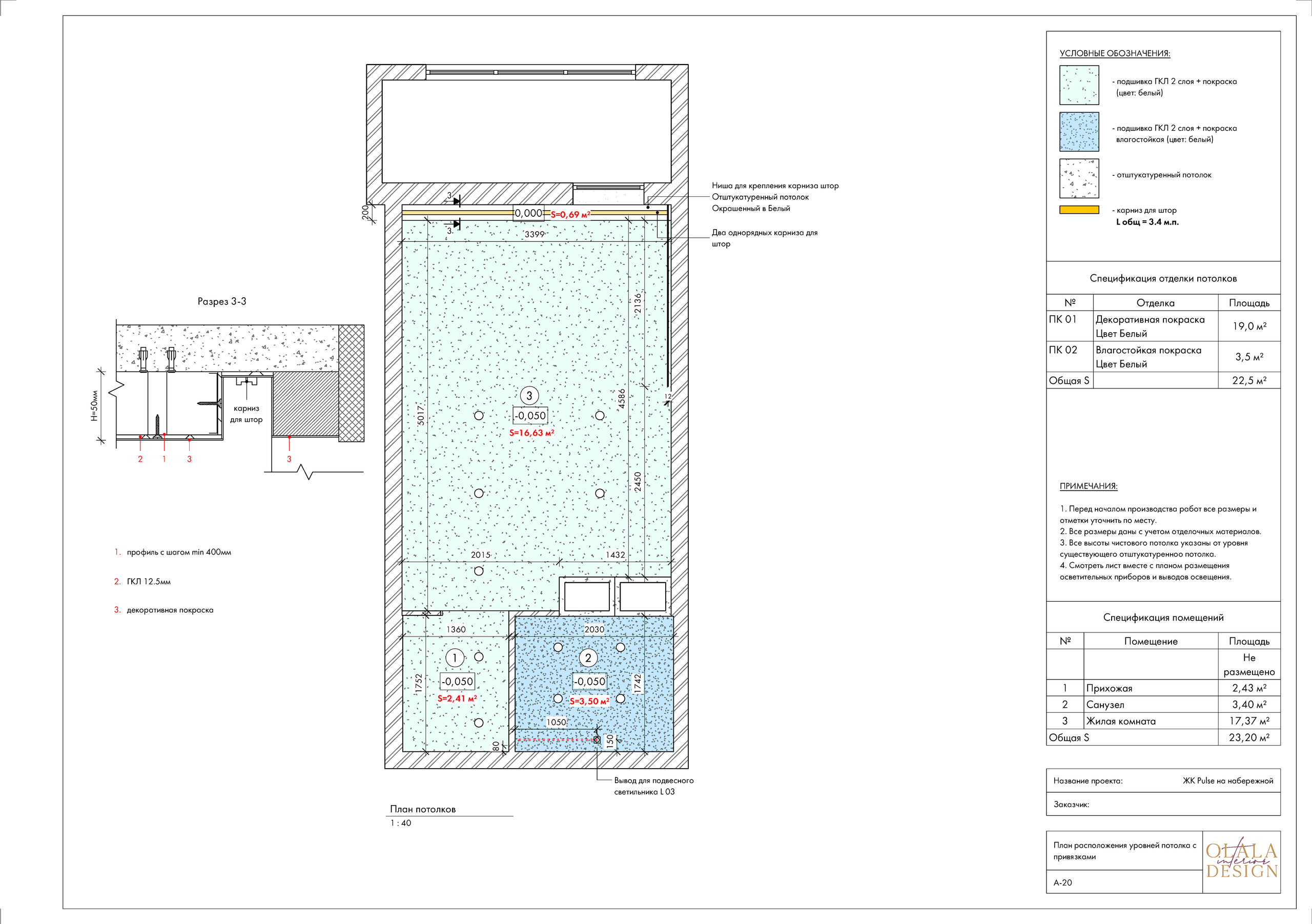 Полный проект. Дизайнер интерьеров Olala interior design