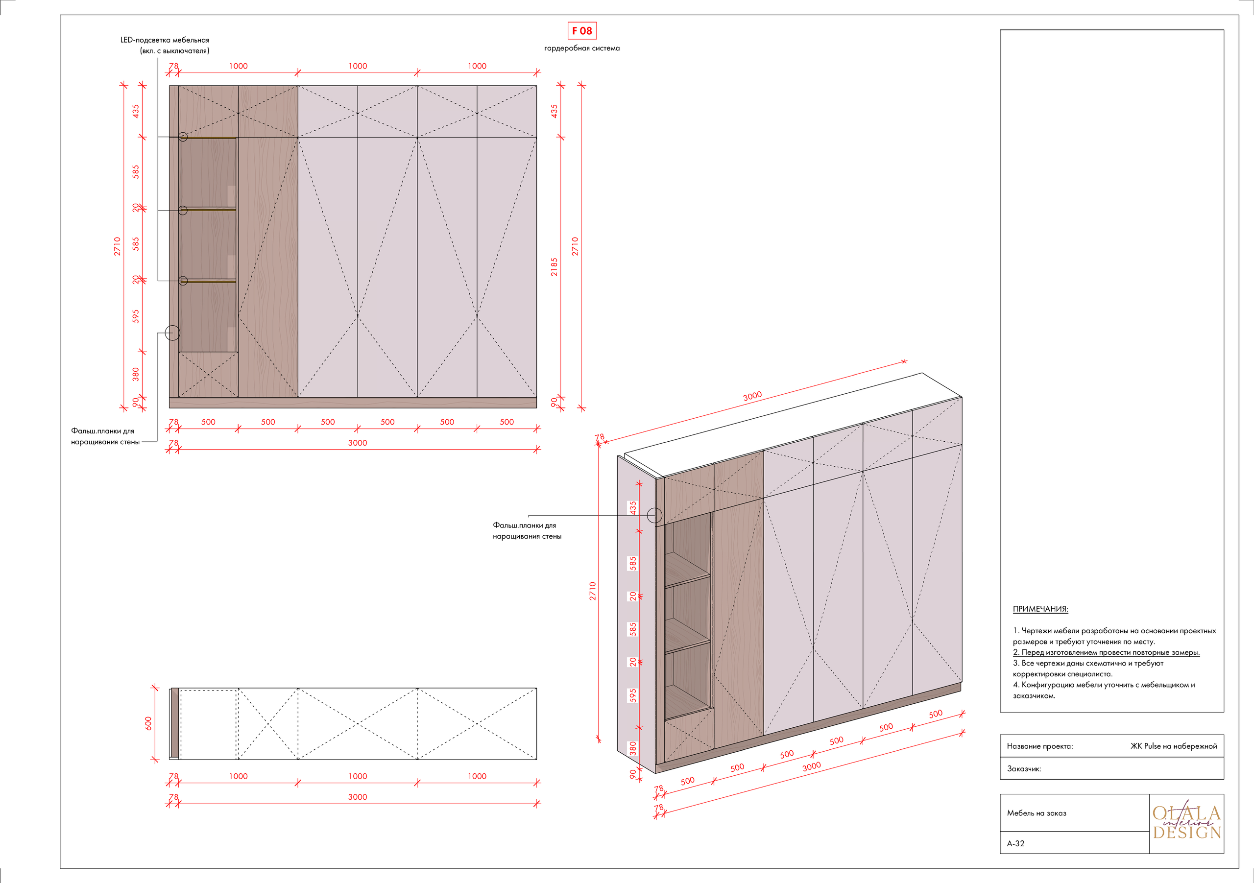 Полный проект. Дизайнер интерьеров Olala interior design