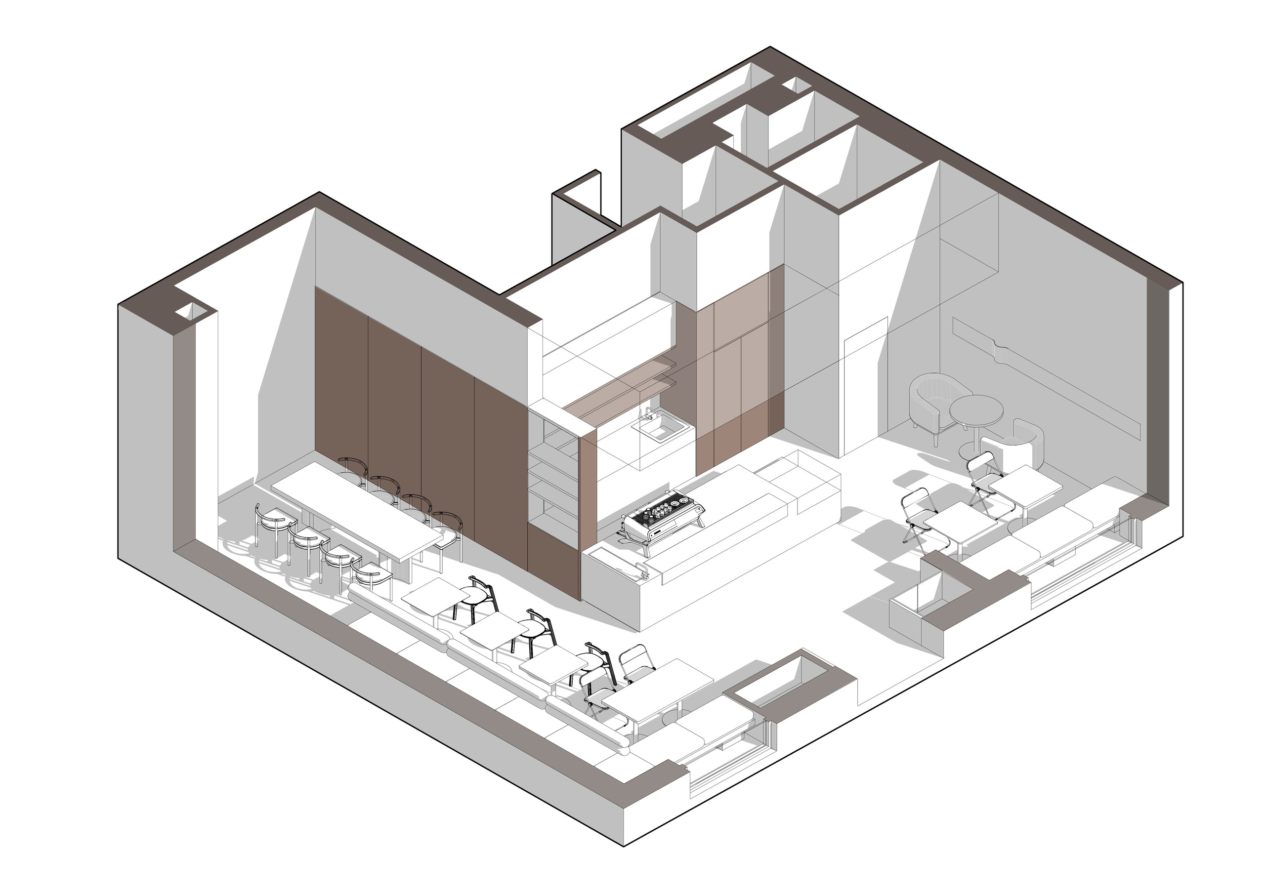 Plain Coffee Moscow in Moscow Russia designed by QUADRUM STUDIO