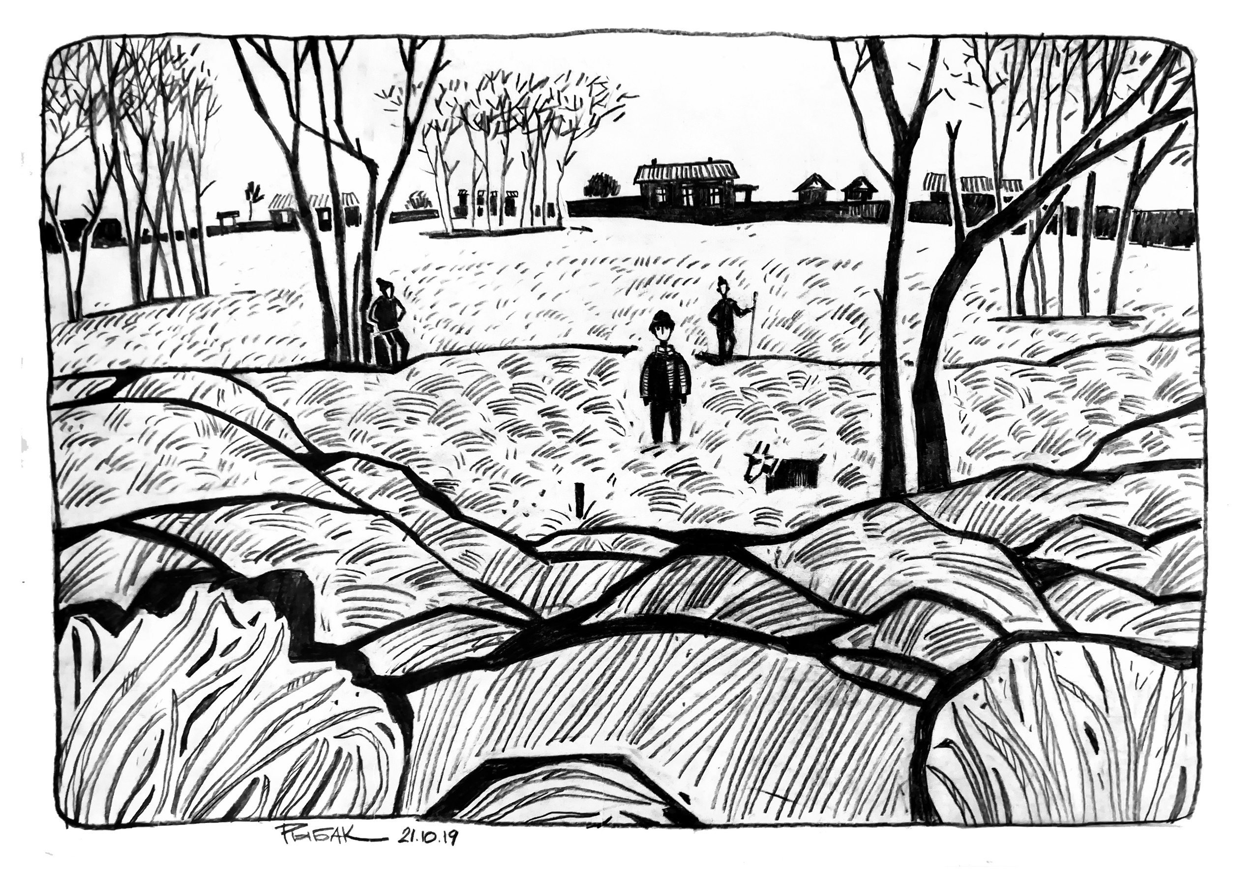 Графика 2019. Художник Рыбак Николай