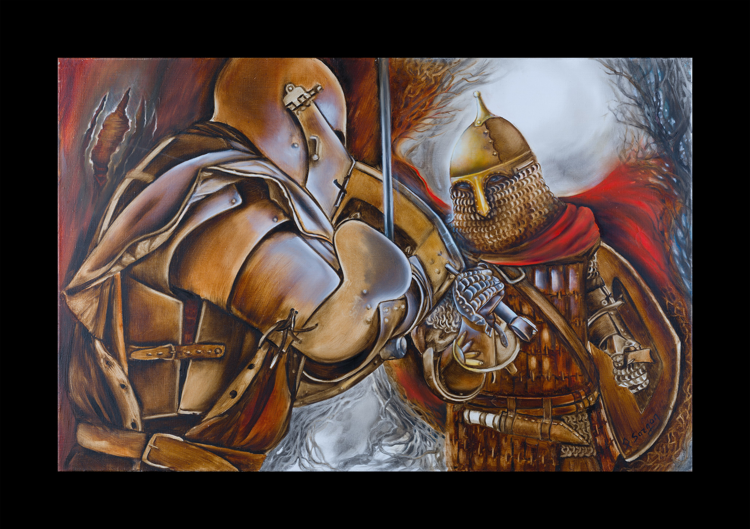 Художник Кира Саргон и ее картина «Велесова Печать», съемка от Koval Production ( Интерьерный фотограф Коваль Илья)