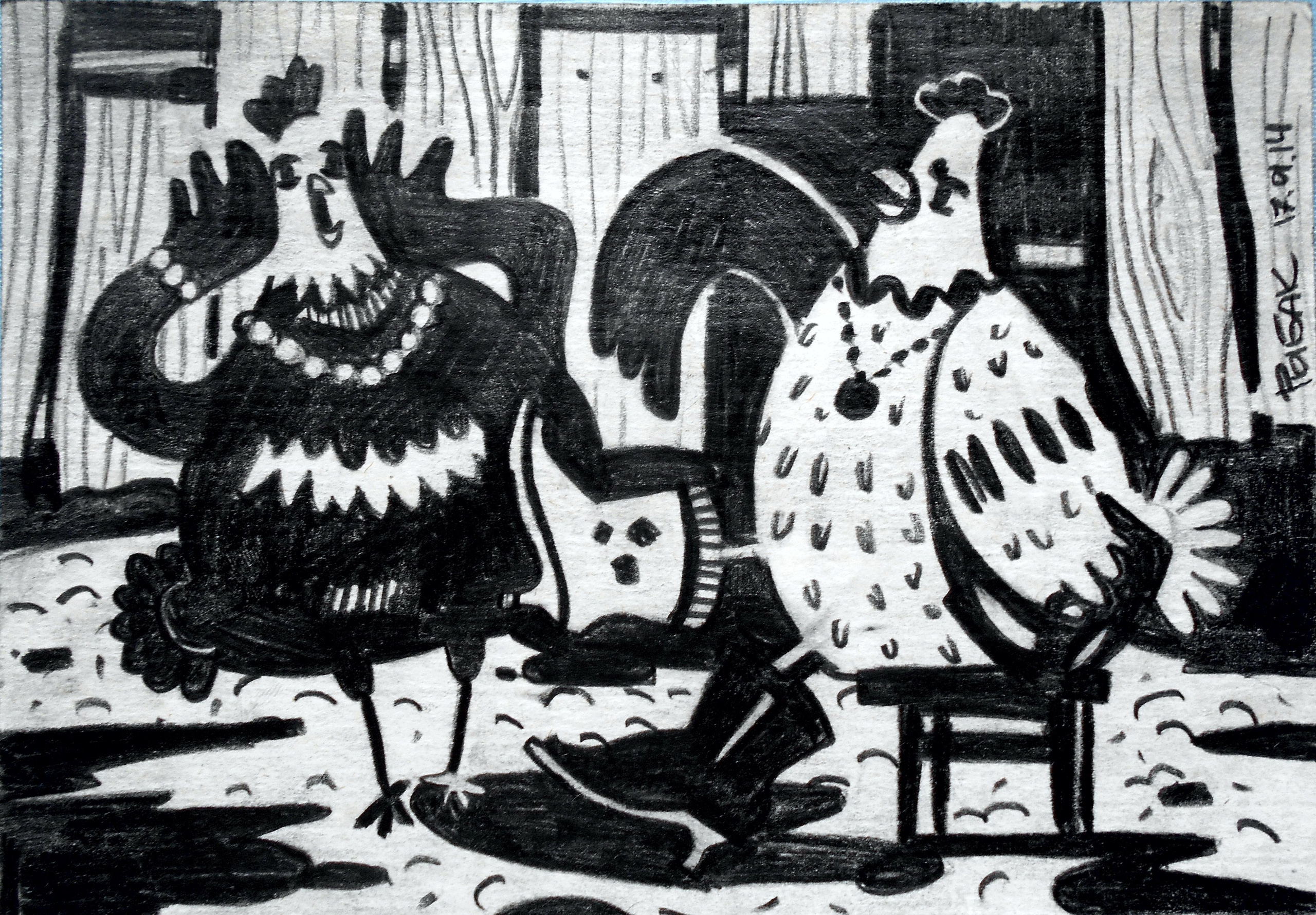 Серия Скотный двор. Художник Рыбак Николай