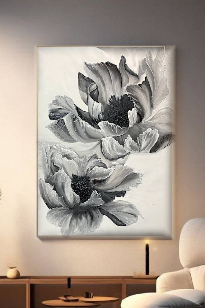 черная картина с золотом