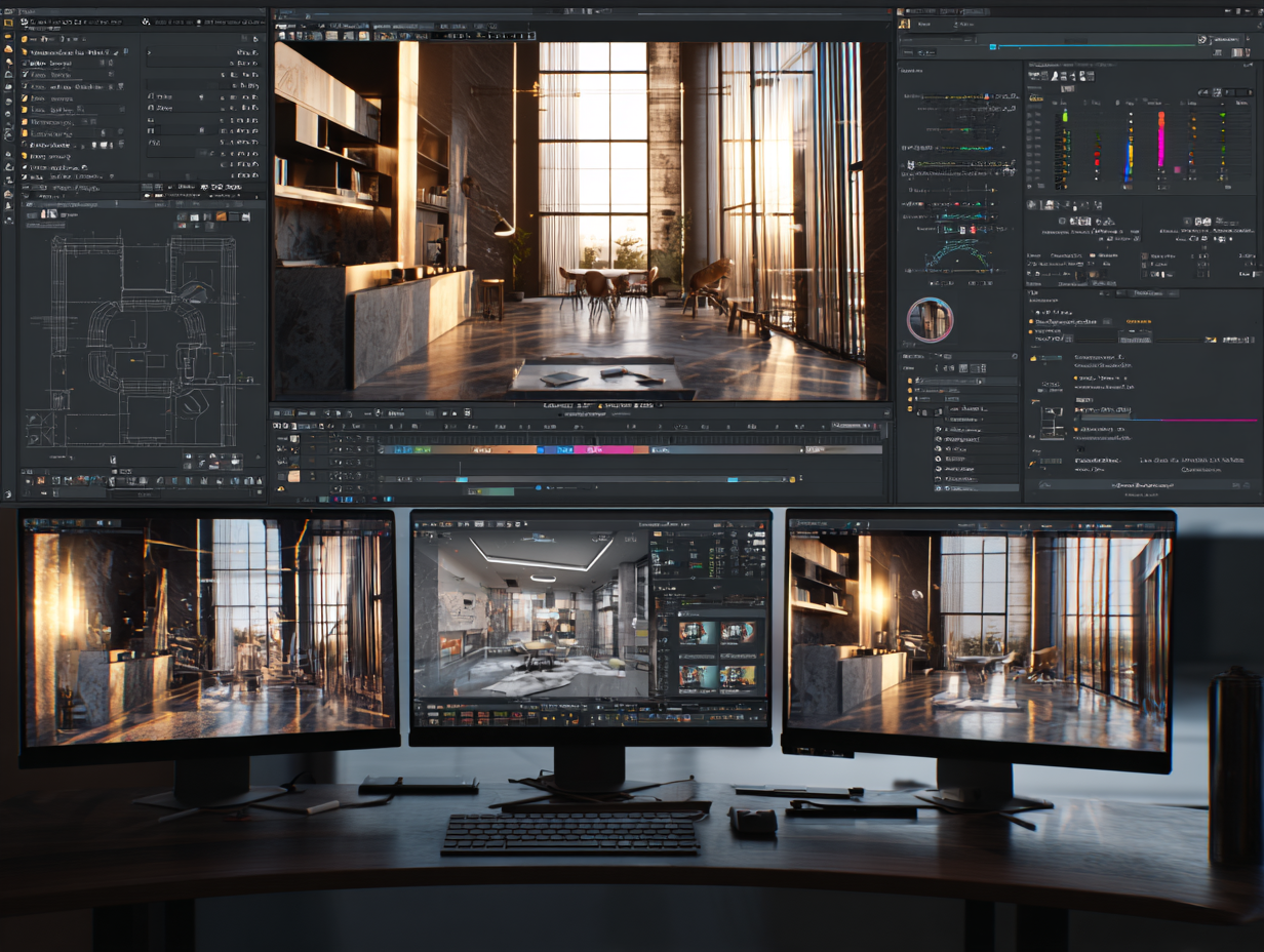 3D АНИМАЦИЯ С ПОМОЩЬЮ AI. 3D визуализация интерьера и архитектурной среды