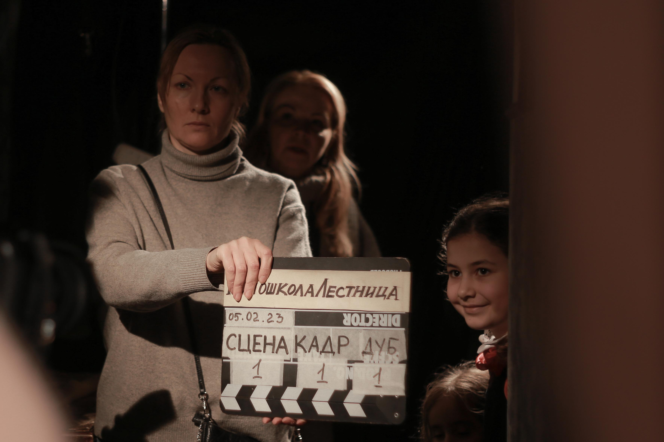 Съемочная площадка на курсе киноператоров киношкола "Лестница"