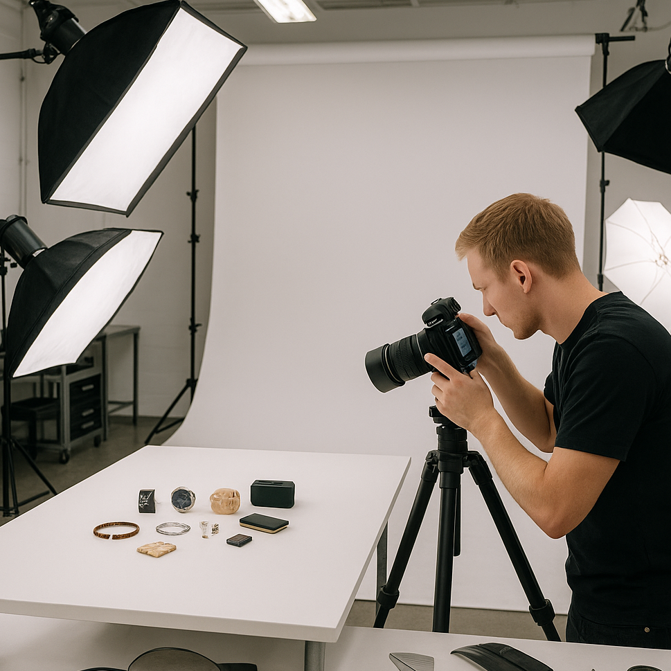 Процесс предметной фотосъемки товаров для маркетплейсов Wildberries