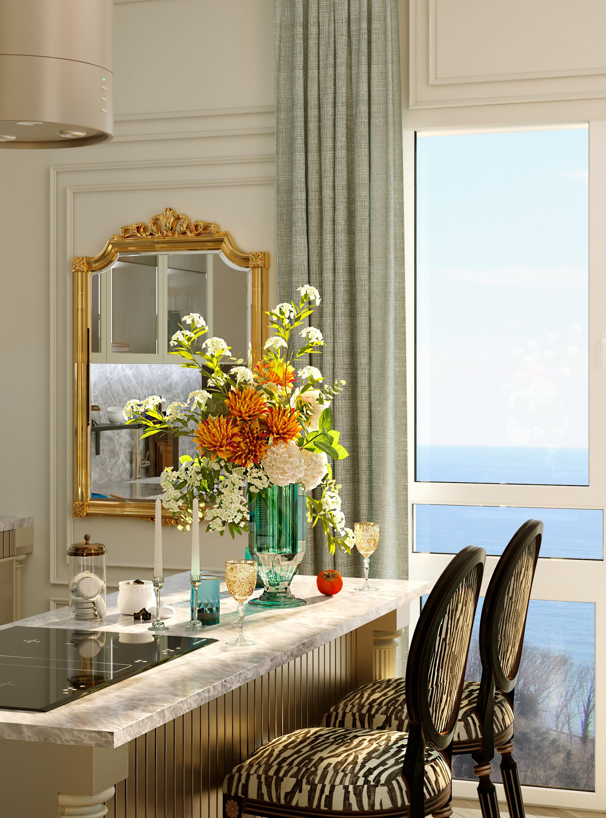 Дизайн квартиры Сочи в стиле современной классики. Интерьерный дизайнер в Сочи Поплавская Татьяна. Проектирование интерьеров и организация процесса ремонта