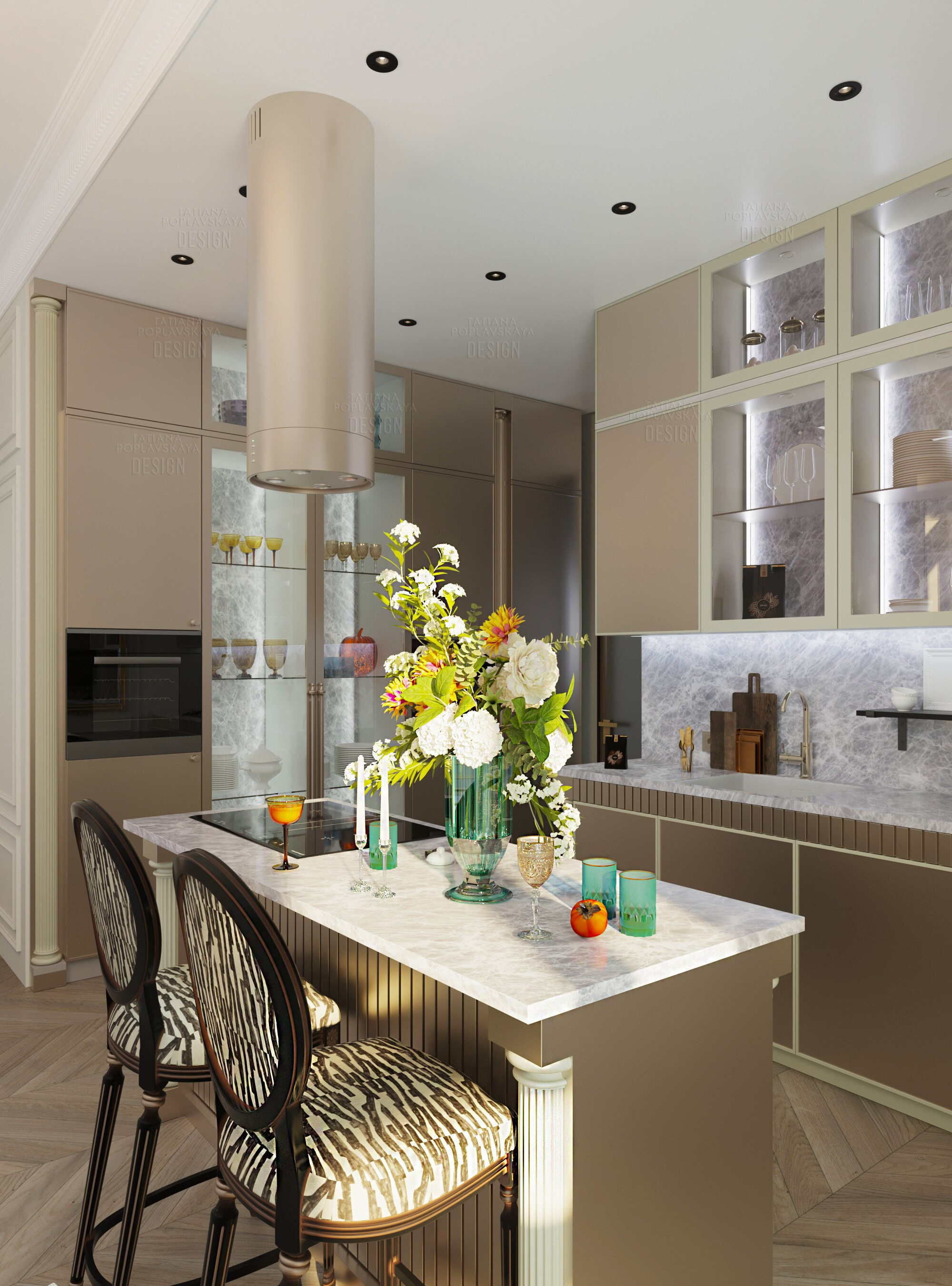 Дизайн квартиры Сочи в стиле современной классики. Интерьерный дизайнер в Сочи Поплавская Татьяна. Проектирование интерьеров и организация процесса ремонта