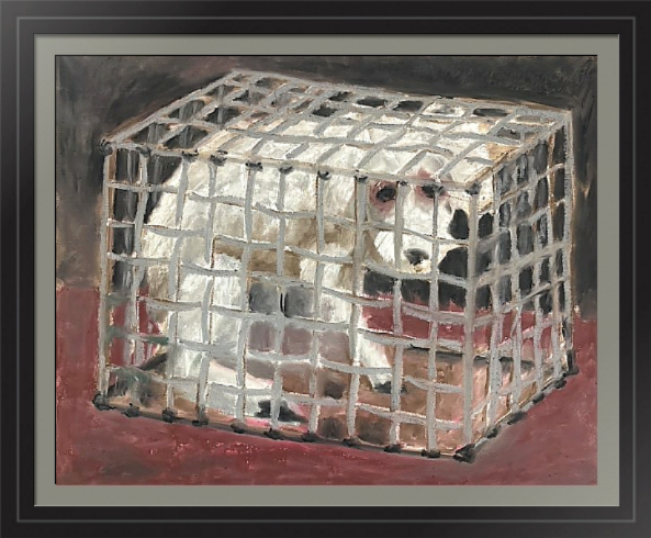 Жестокость. Набросок. Холст на картоне, масляная пастель. Своя Мастерская