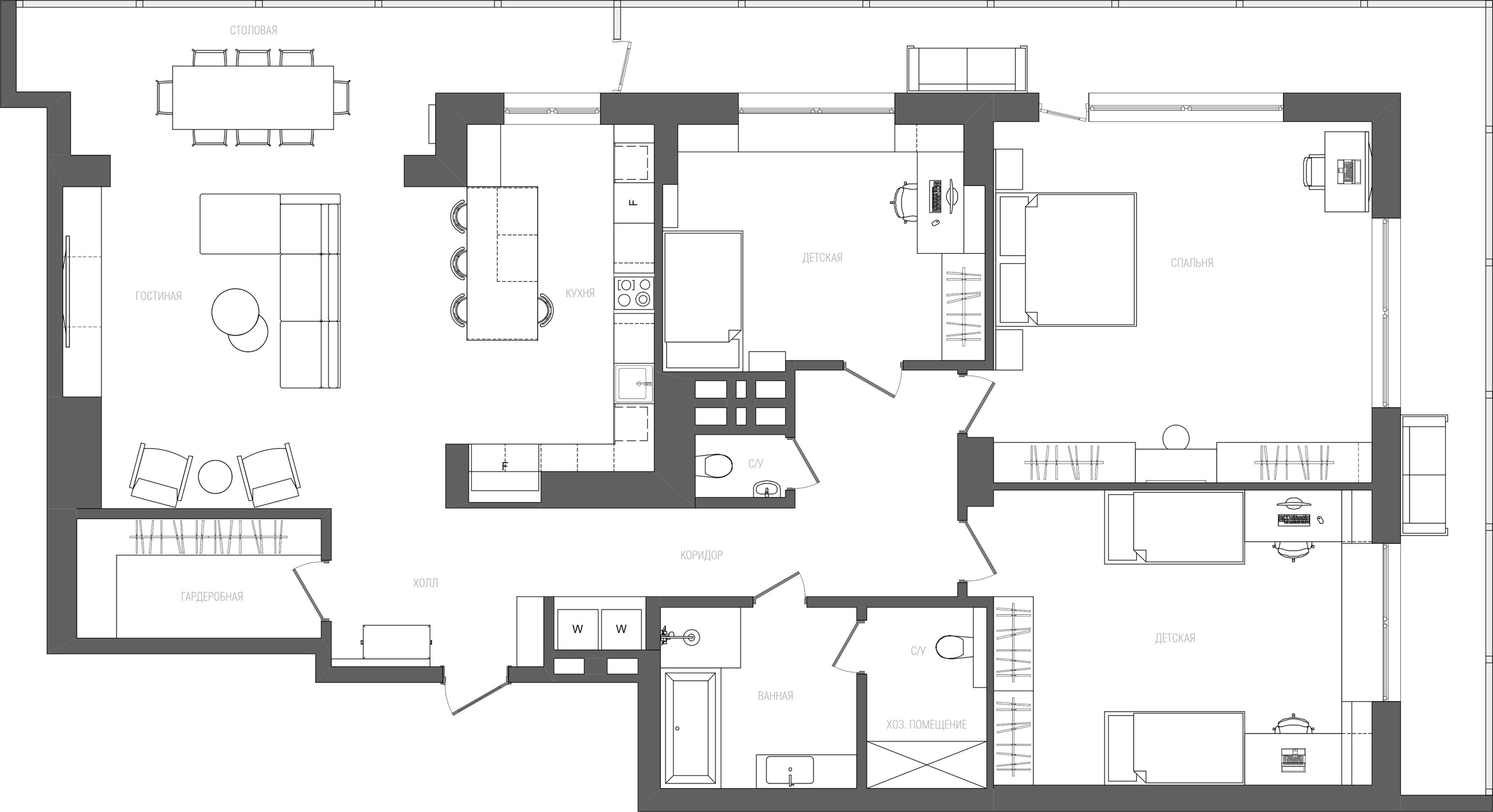 Проект ALVY. Дизайн интерьера в Новосибирске, Мире, Онлайн | Студия дизайна интерьера TWOREZ