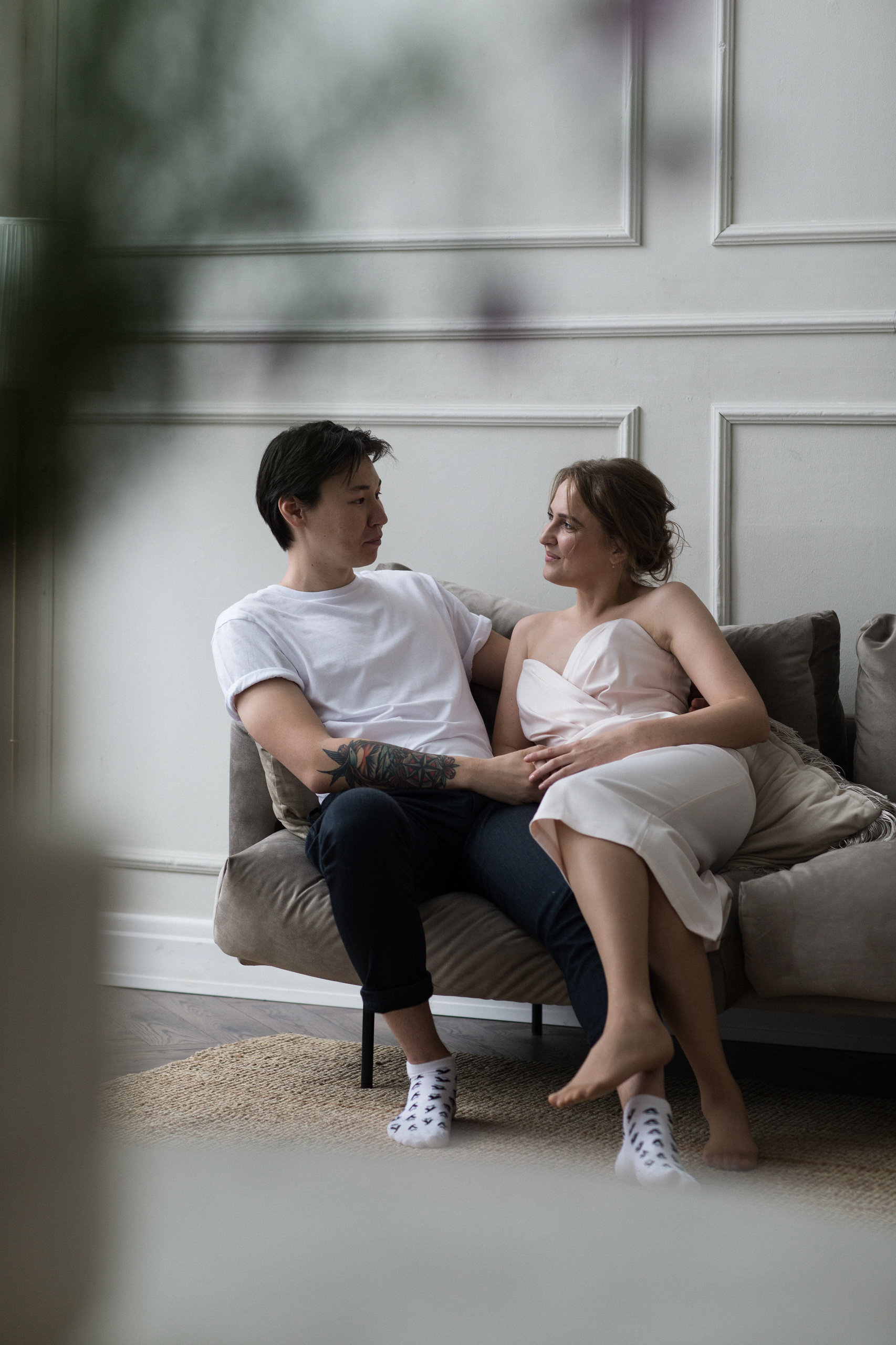 Фотосессия в студии при естественном освещении