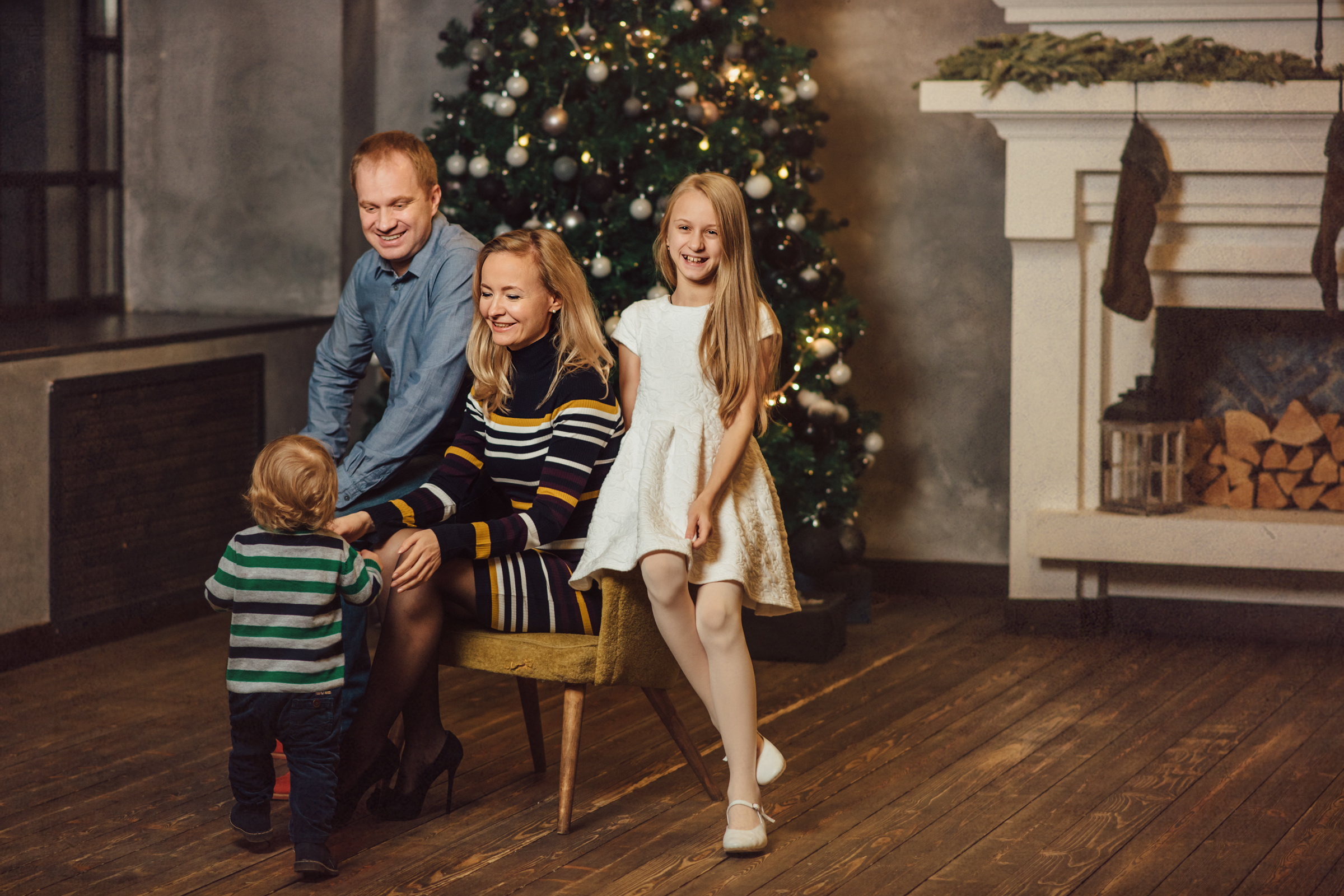 новогодняя фотосессия в студии в спб