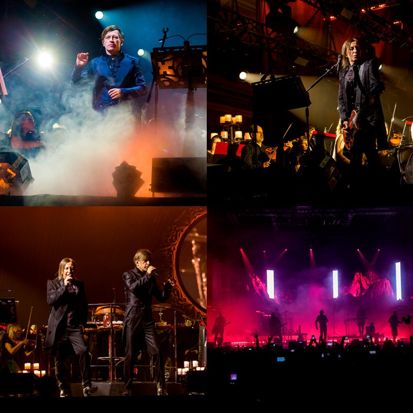 Фотосъемка концерта на сцене, свет и дым