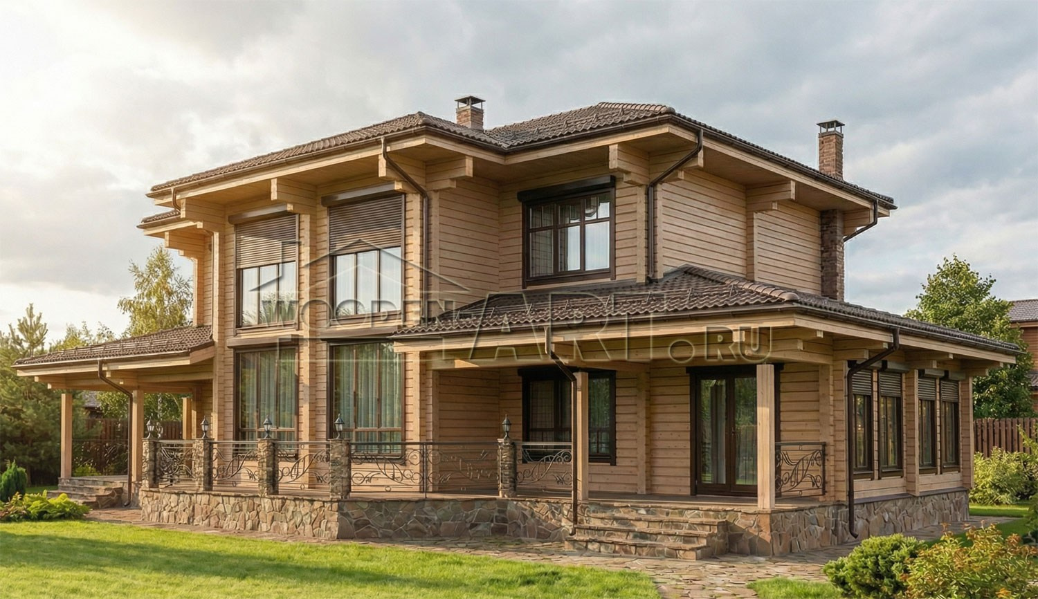 «Ильинское» 489 кв. м. Проекты деревянных домов. Архитектор Ольга Мальцева