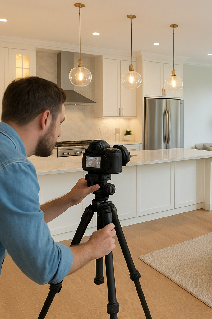 Процесс агентской интерьерной съёмки жилого помещения
