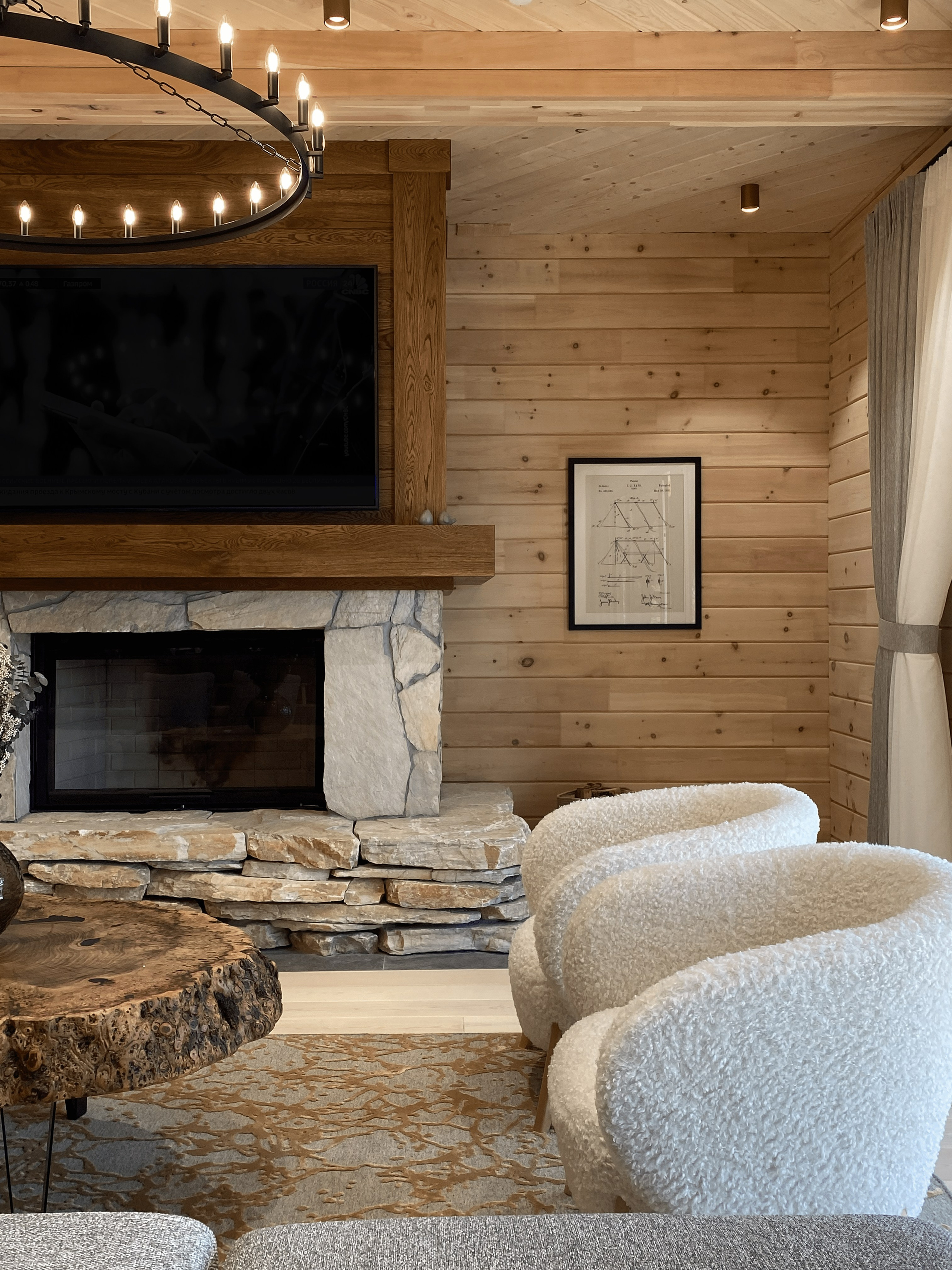 GRAND CHALET RIVER / коттедж на территории отеля Grand Chalet Altay, 405 м². Rezells Architects — студия дизайна жилых и коммерческих интерьеров