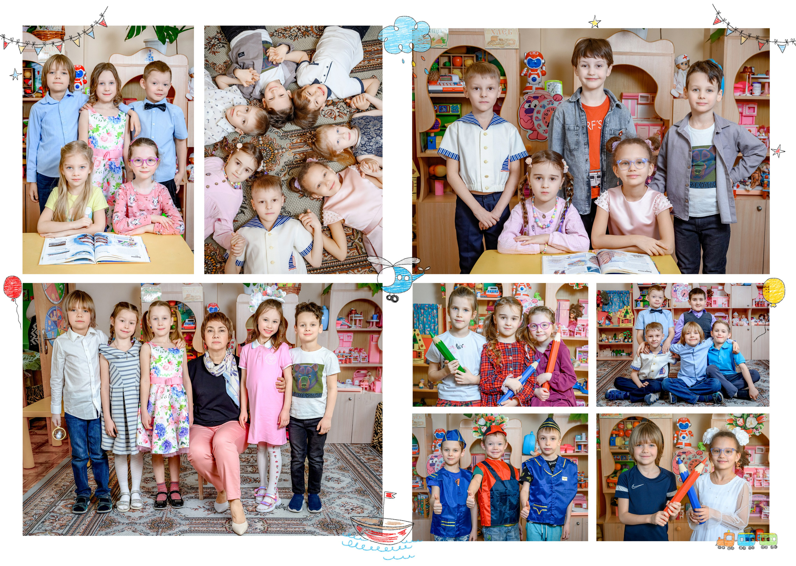 Классические выпускные альбомы для сада. Выпускные альбомы Москва и МО. Школьный и семейный фотограф