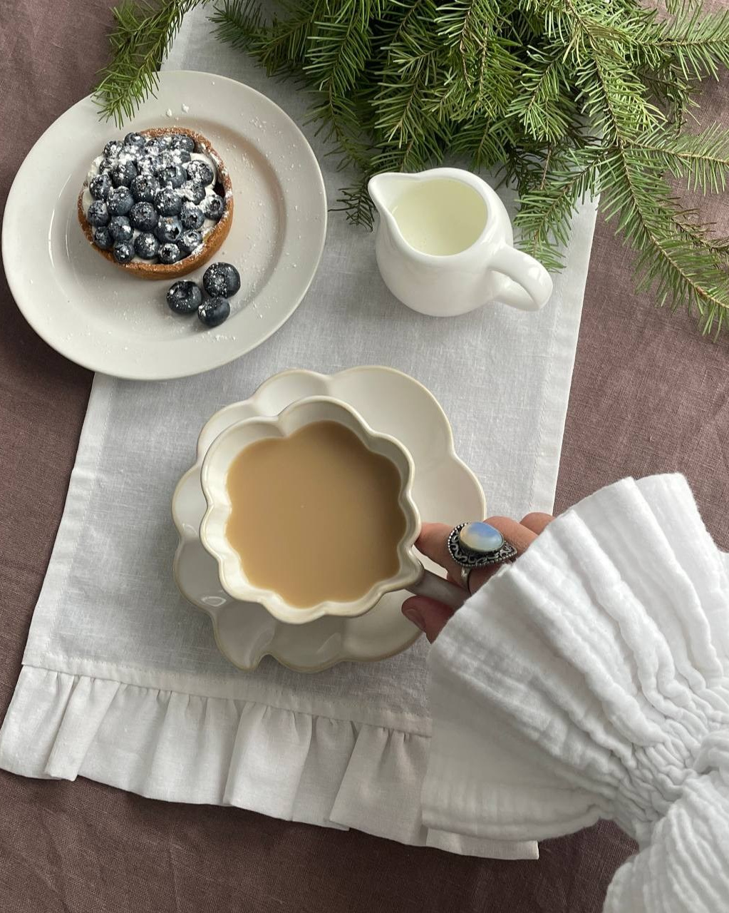 062 Салфетка кухонная с 2 рюшами. Эко-одежда для детей