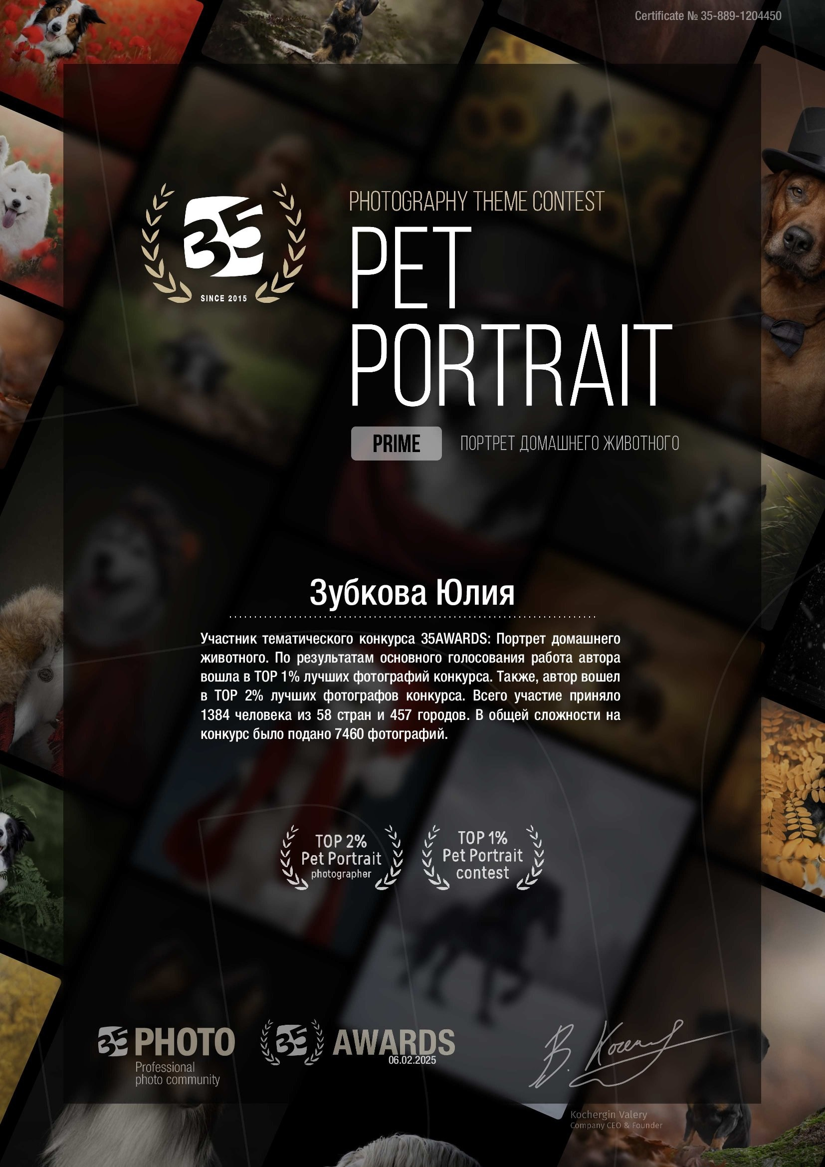 Мои достижения. Фотограф-анималист Юлия Зубкова